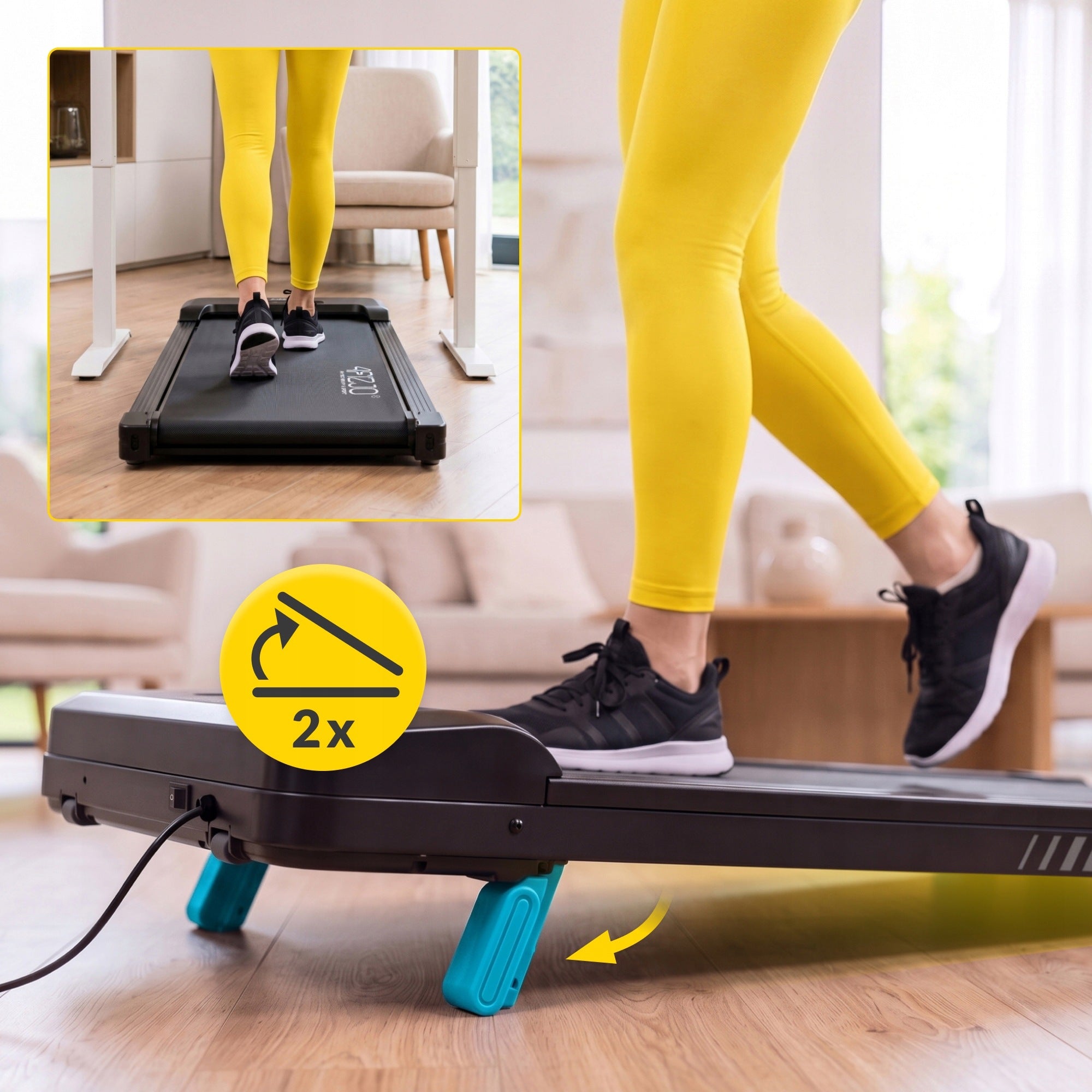 HOME ELECTRIC TREADMILL FOR WALKING UNDER DESK TRAINING WALKING PAD Manufacturer code Elektryczna bieżnia do chodzenia MY-WALK TM17