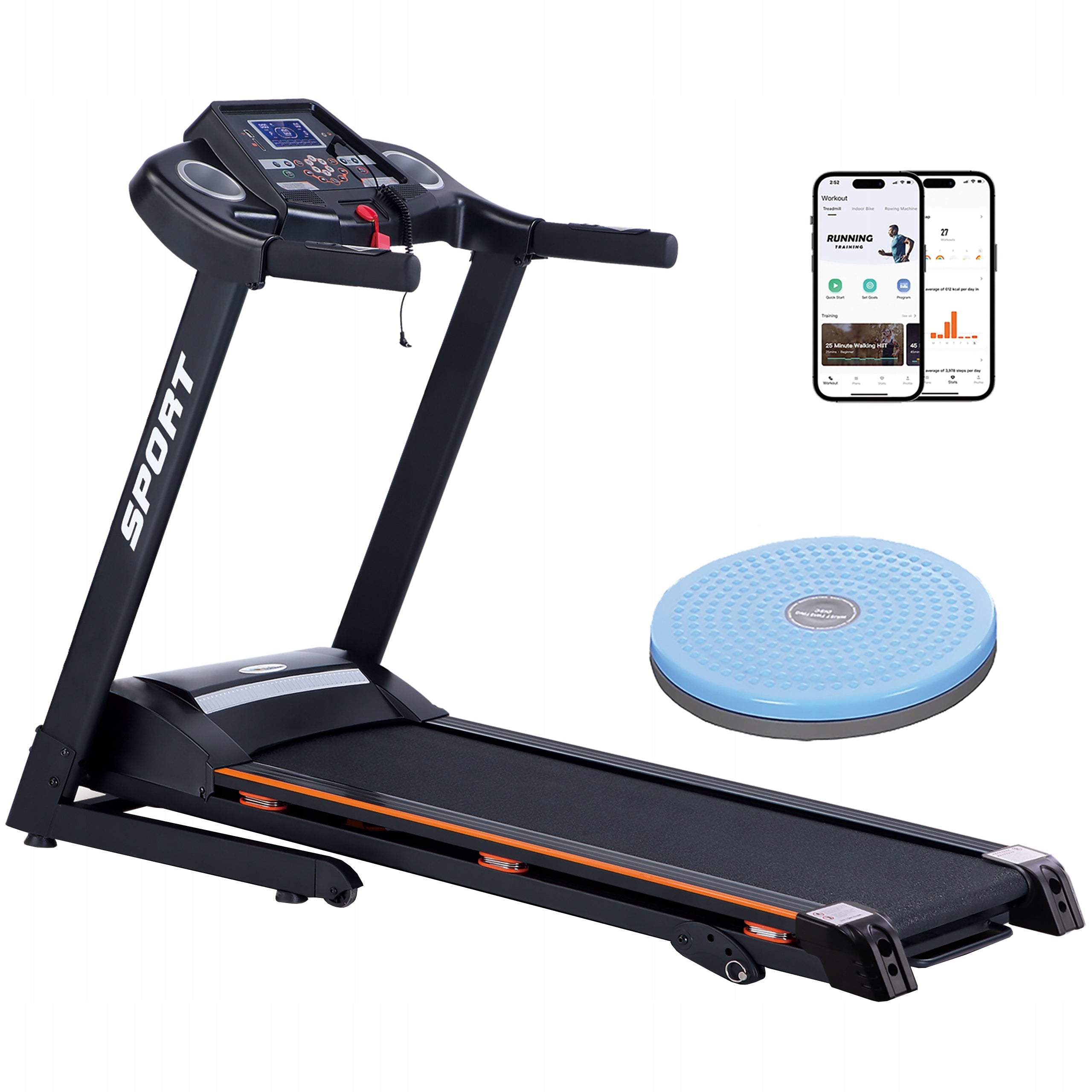 HOME ELECTRIC TREADMILL HRS T-280 SHOCK ABSORPTION FOLDING, APPLICATION