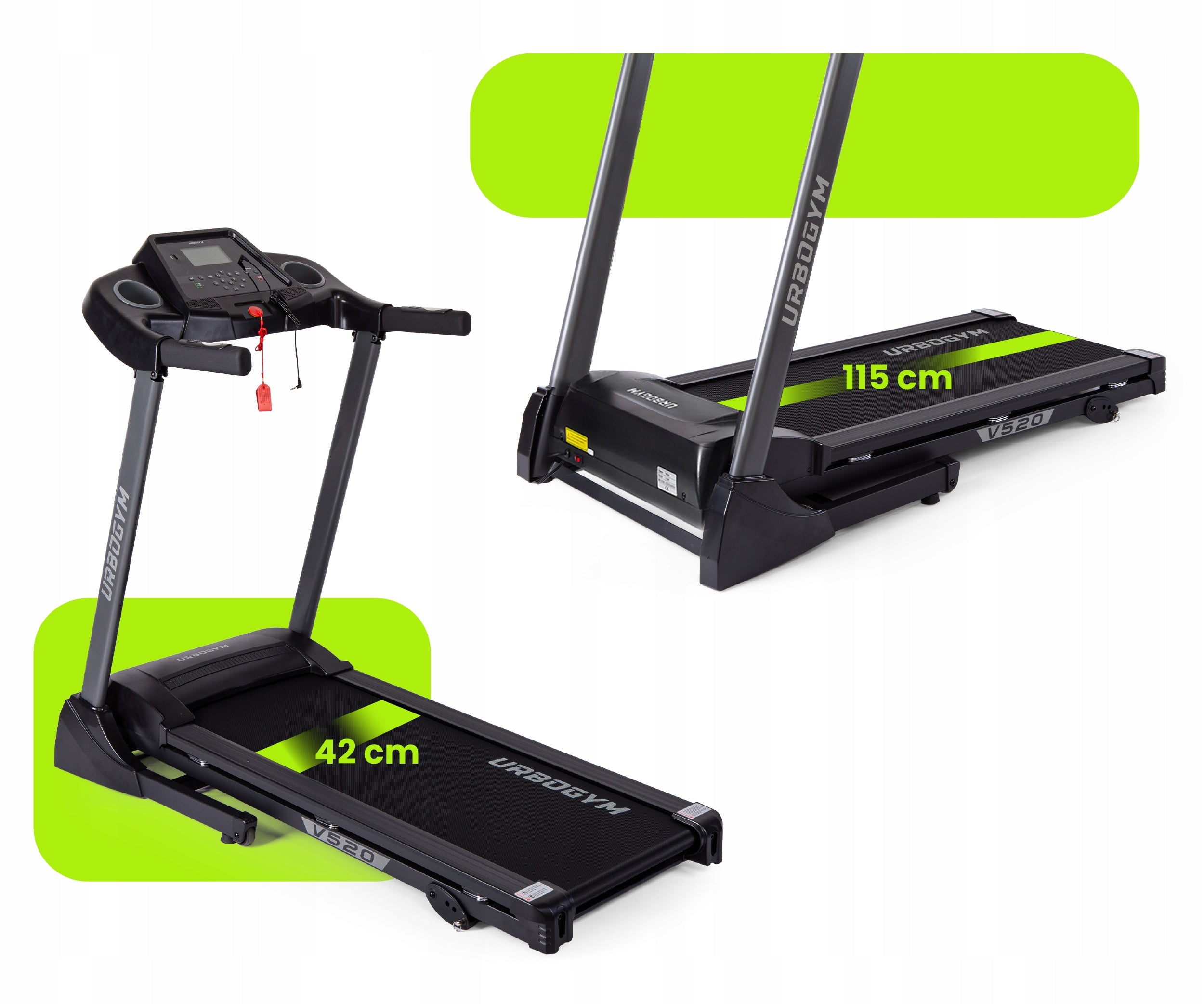 HOME ELECTRIC TREADMILL V520 SHOCK ABSORPTION TILT ADJUSTMENT FOLDING Kind electric