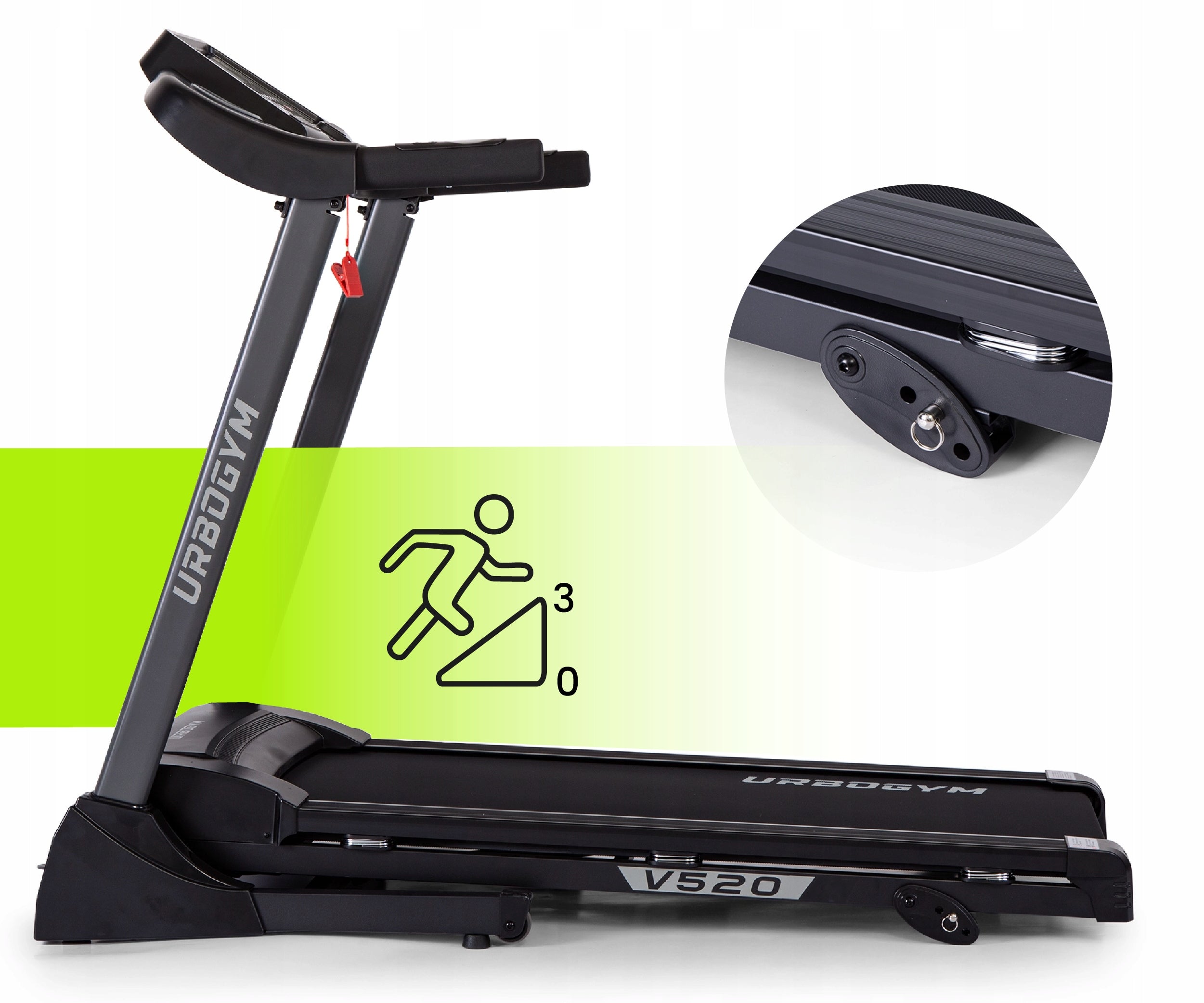 HOME ELECTRIC TREADMILL V520 SHOCK ABSORPTION TILT ADJUSTMENT FOLDING Model V520