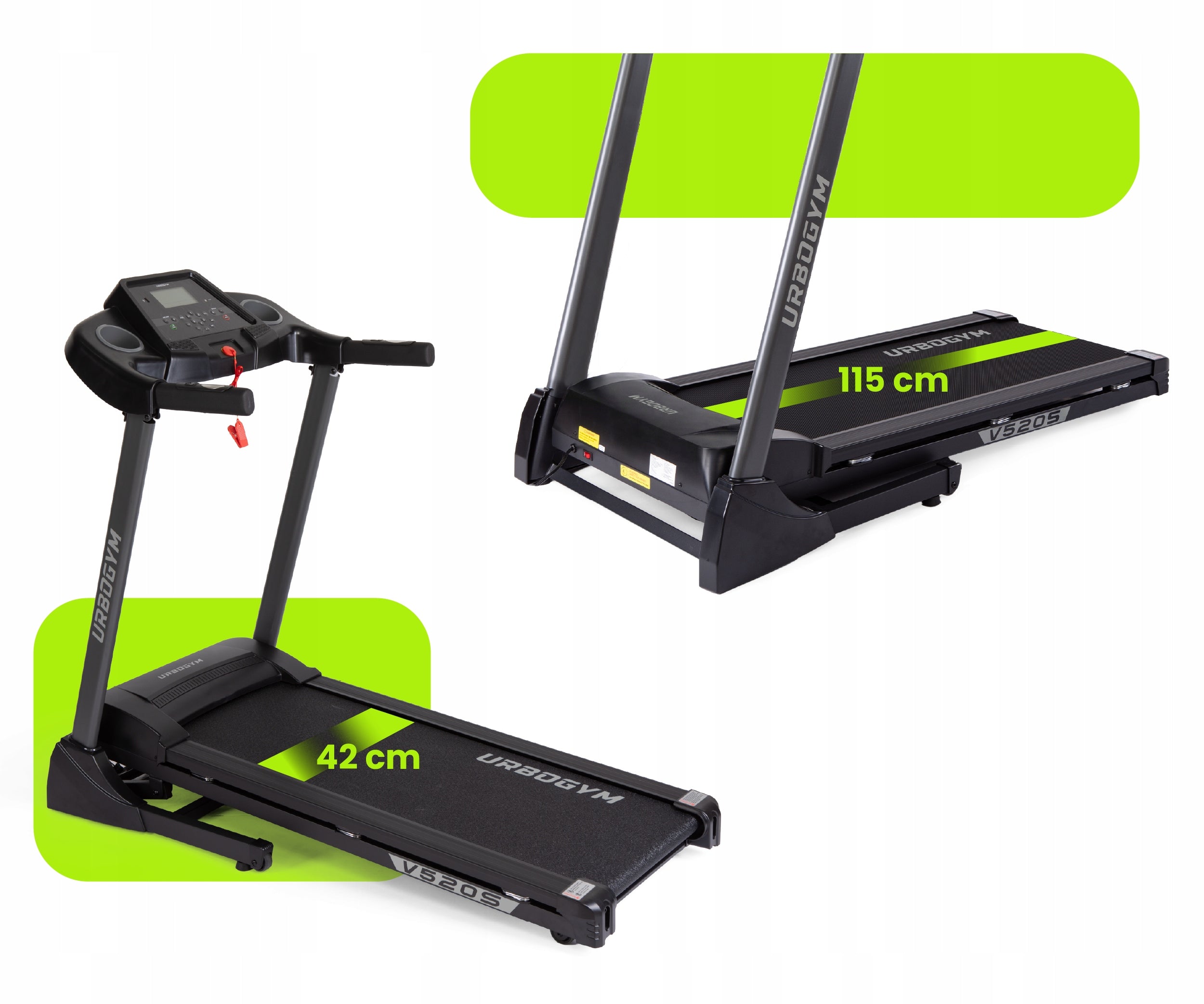 HOME ELECTRIC TREADMILL V520S AUTO ANGLE 15 LEVELS FOLDING SHOCK ABSORPTION Model V520S