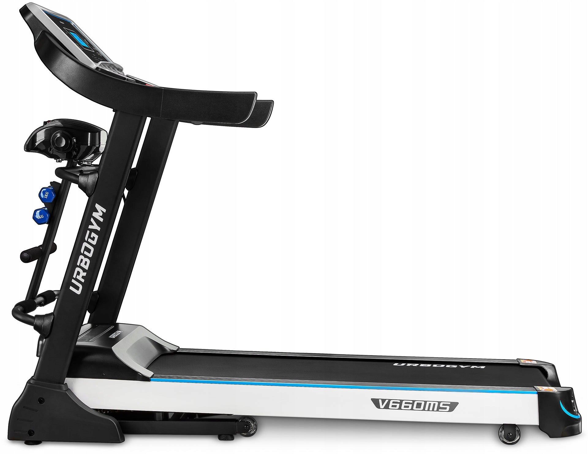 HOME ELECTRIC TREADMILL V660MS AUTO ANGLE 15 LEVELS DUMBBELL MASSAGER Maximum user weight 140 kg