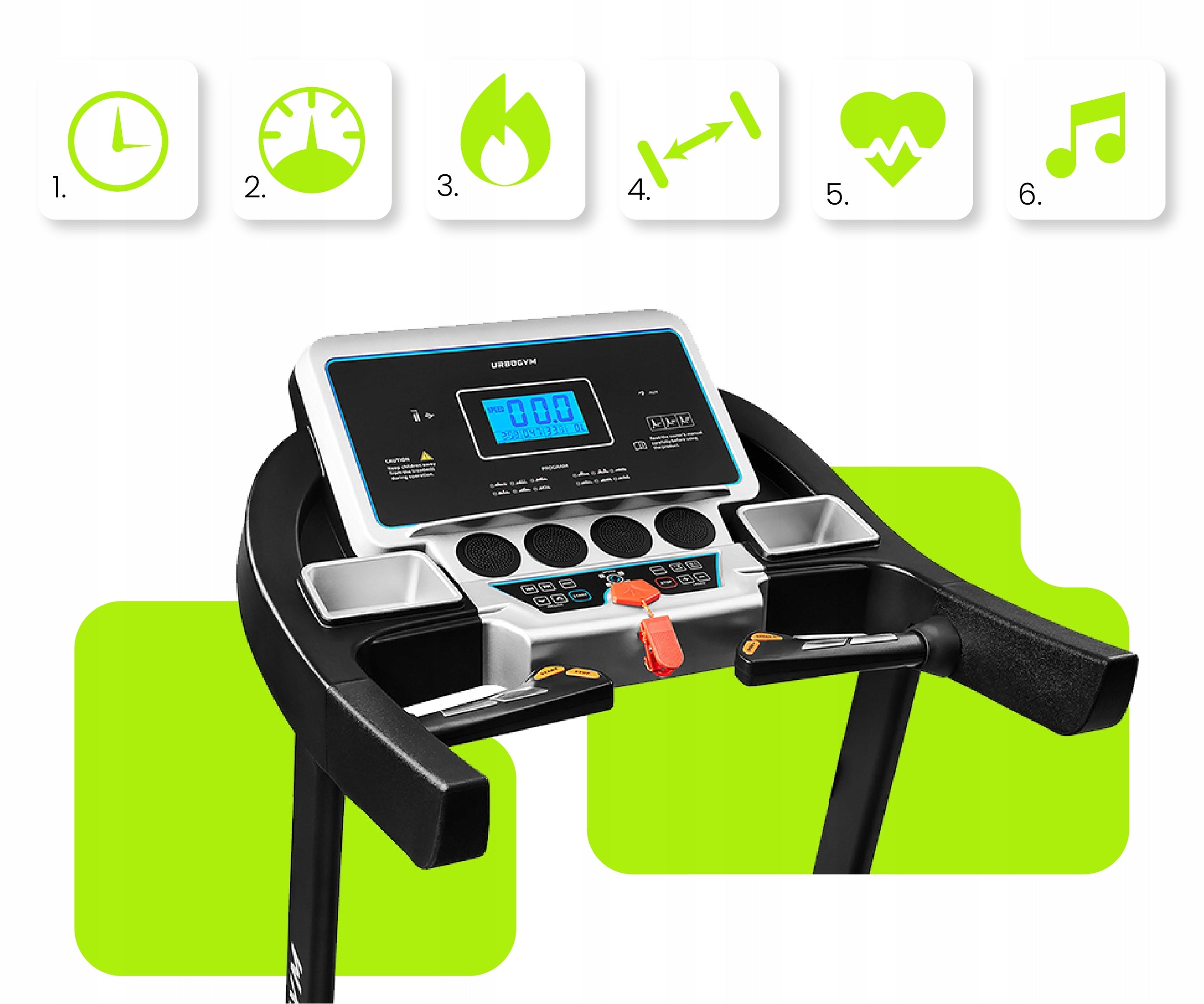 HOME ELECTRIC TREADMILL V660S AUTO ANGLE 15 LEVELS SHOCK ABSORPTION SOLID Brand Urbogym