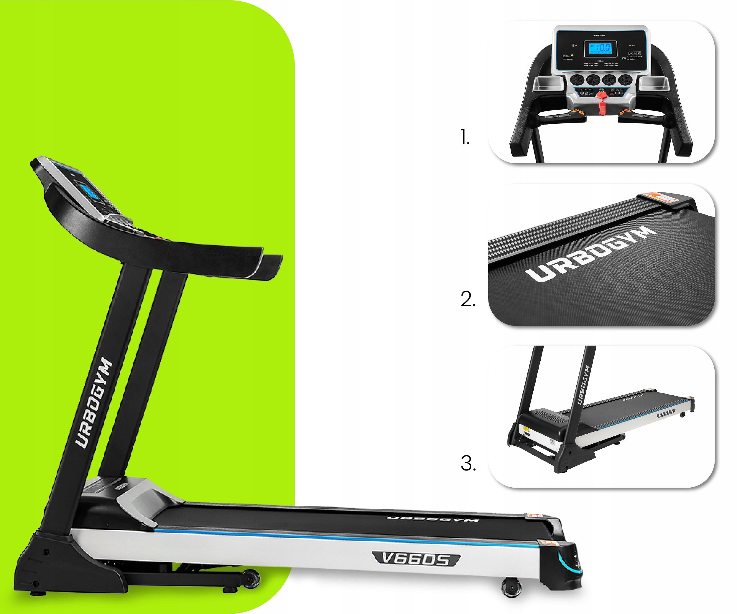 HOME ELECTRIC TREADMILL V660S AUTO ANGLE 15 LEVELS SHOCK ABSORPTION SOLID Packaging status original