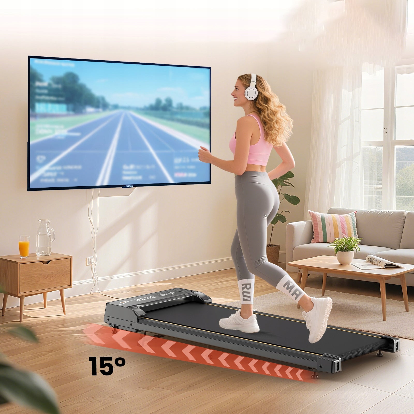 HOME ELECTRIC TREADMILL treadmill Walkingpad 120kg 15° with LED remote control Kind electric