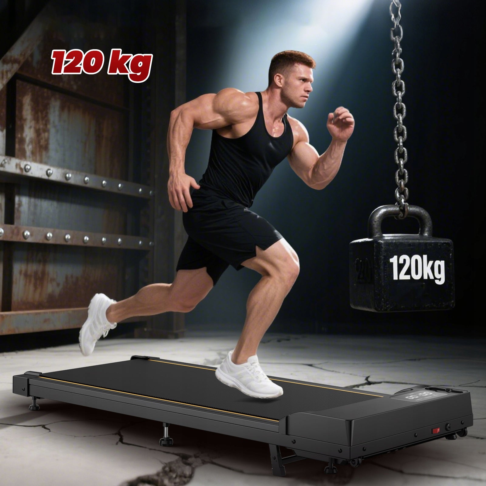 HOME ELECTRIC TREADMILL treadmill Walkingpad 120kg 15° with LED remote control Product weight with unit packaging 17 kg