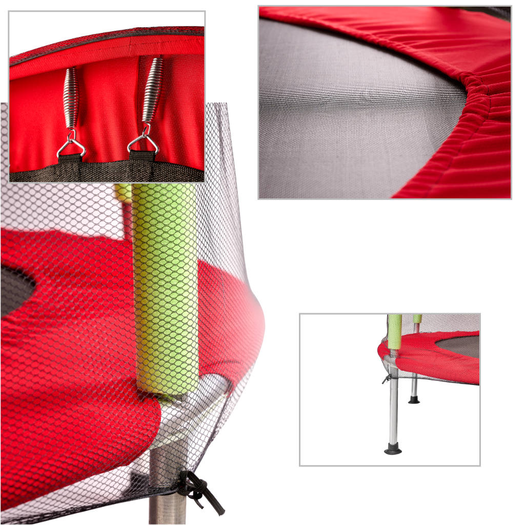 HOME GARDEN TRAMPOLINE FOR CHILDREN 140 CM WITH SAFETY NET SMALL + BALLS Number of bars 6 pcs
