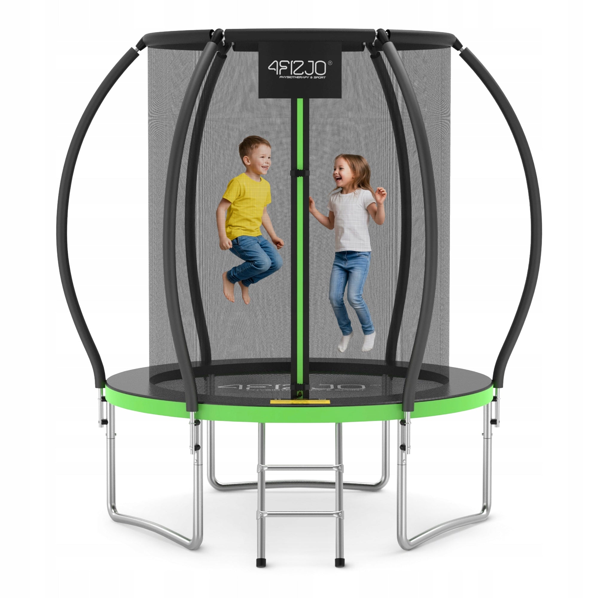 HOME GARDEN TRAMPOLINE FOR KIDS GARDEN HOME LADDER WITH MESH 6FT