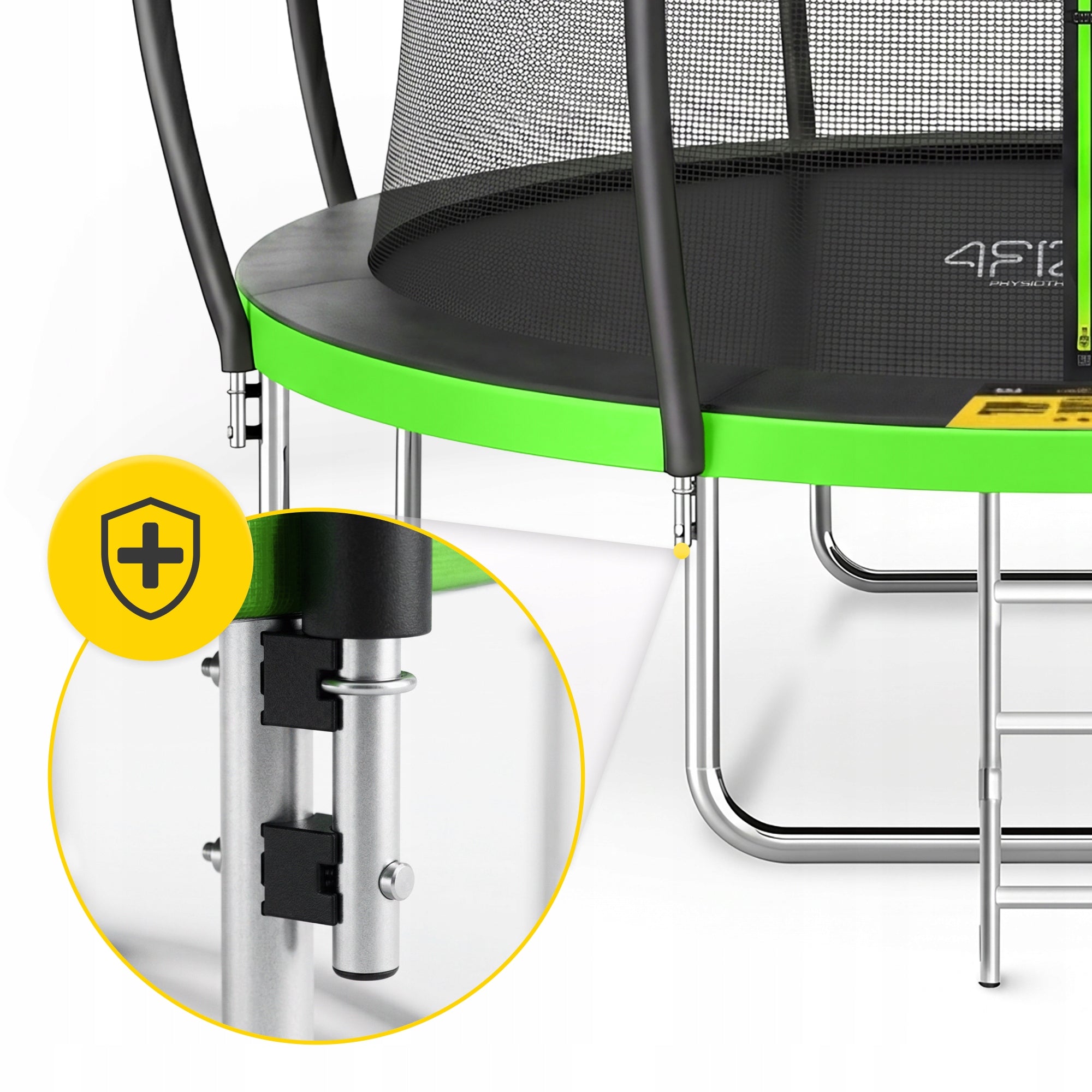 HOME GARDEN TRAMPOLINE FOR KIDS GARDEN WITH MESH LADDER 14 FT Net height 180 cm