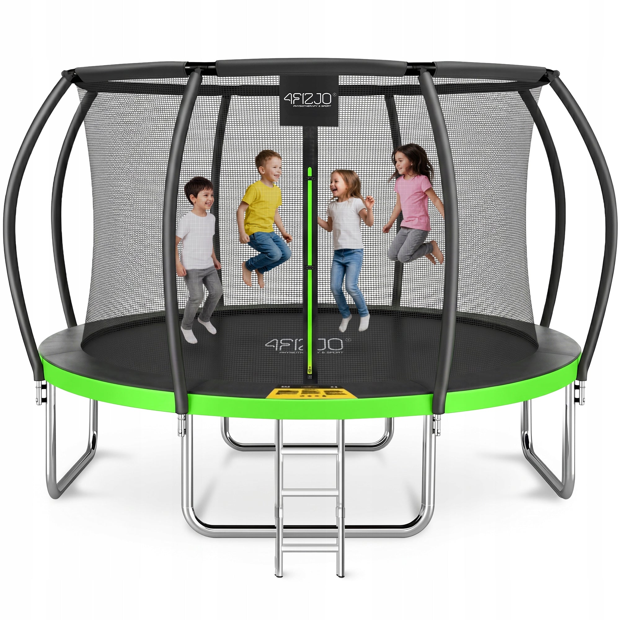 HOME GARDEN TRAMPOLINE FOR KIDS GARDEN WITH MESH LADDER 14 FT
