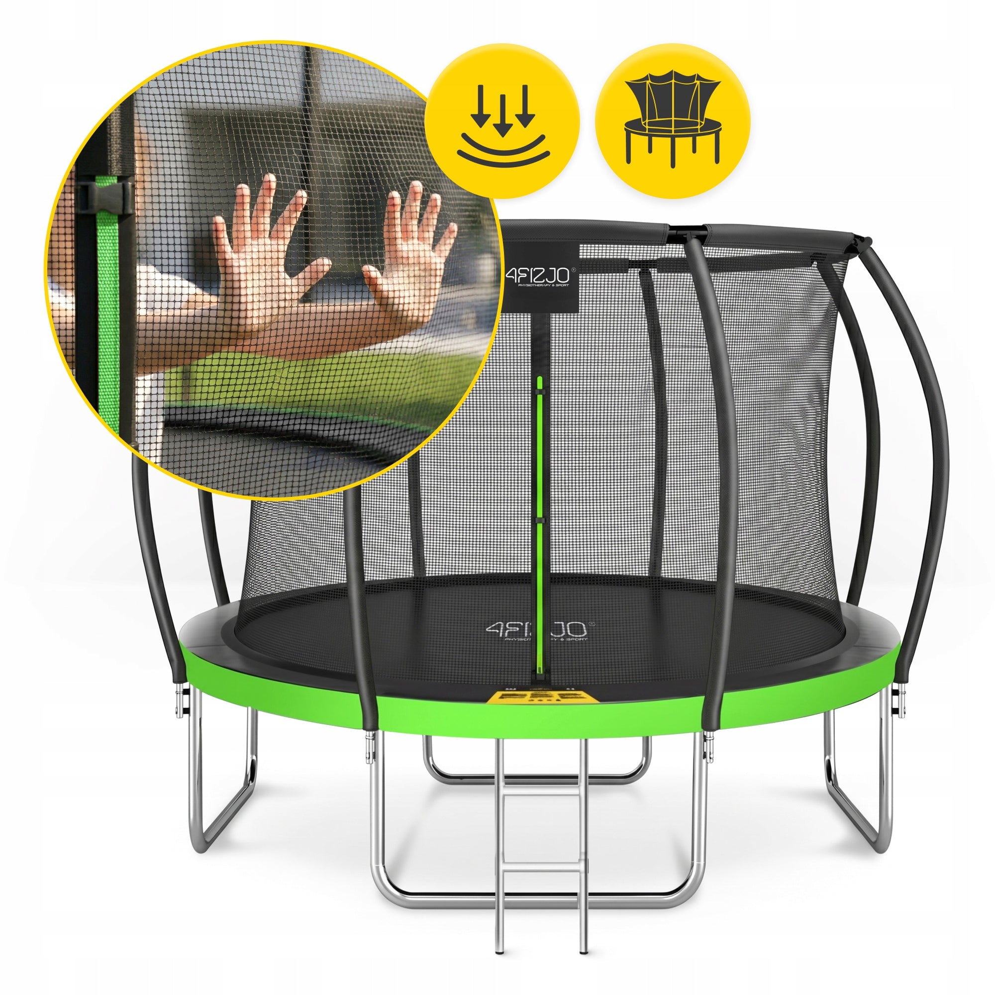 HOME GARDEN TRAMPOLINE FOR KIDS HOME GARDEN LADDER WITH MESH 12FT Height from ground level 76 cm