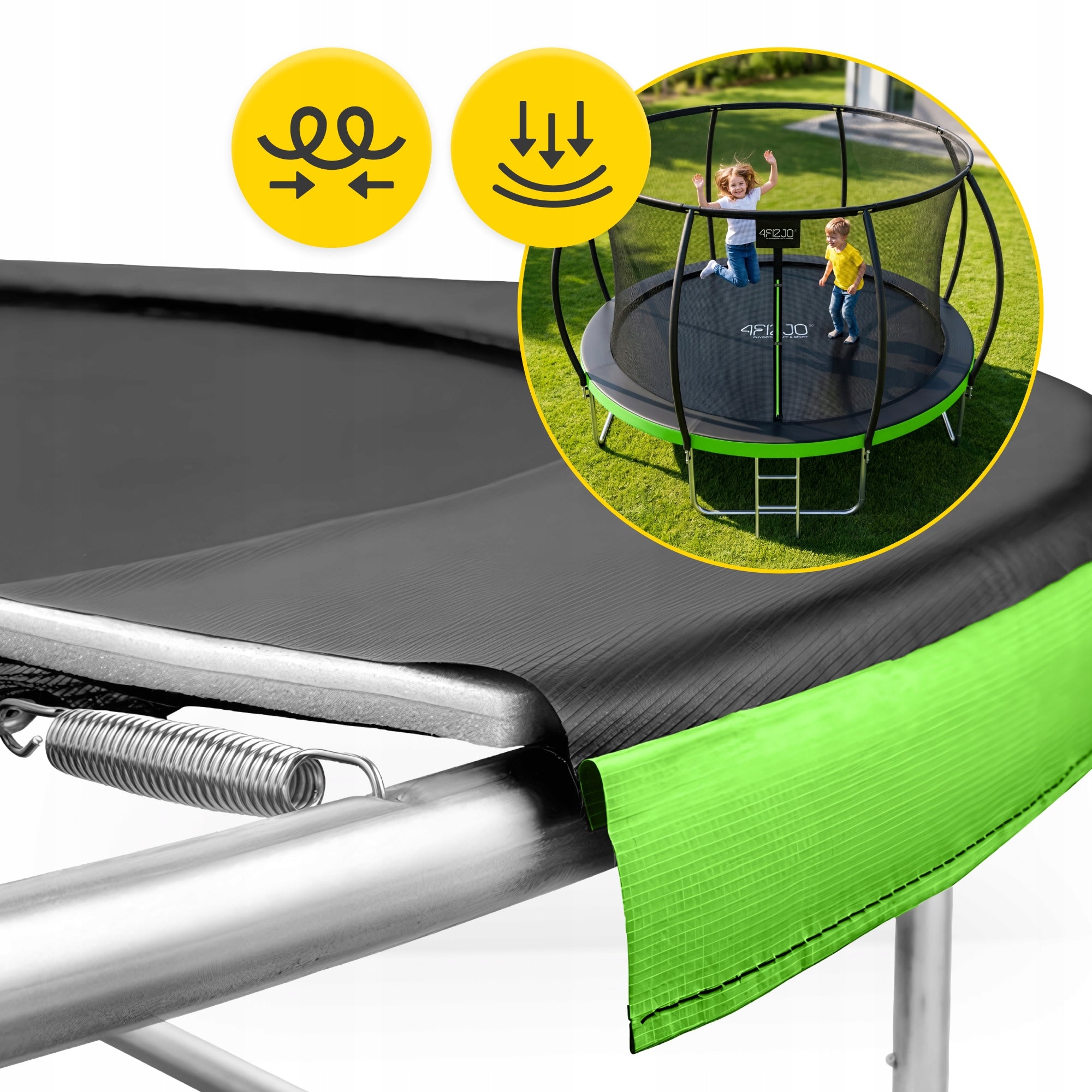 HOME GARDEN TRAMPOLINE FOR KIDS HOME GARDEN LADDER WITH MESH 12FT Net height 180 cm