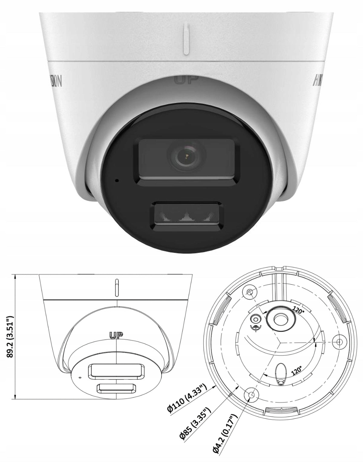 HOME MONITORING Hikvision IP camera DS-2CD1361G2-LIU 6Mpx 2.8mm AUDIO POE Packaging status original