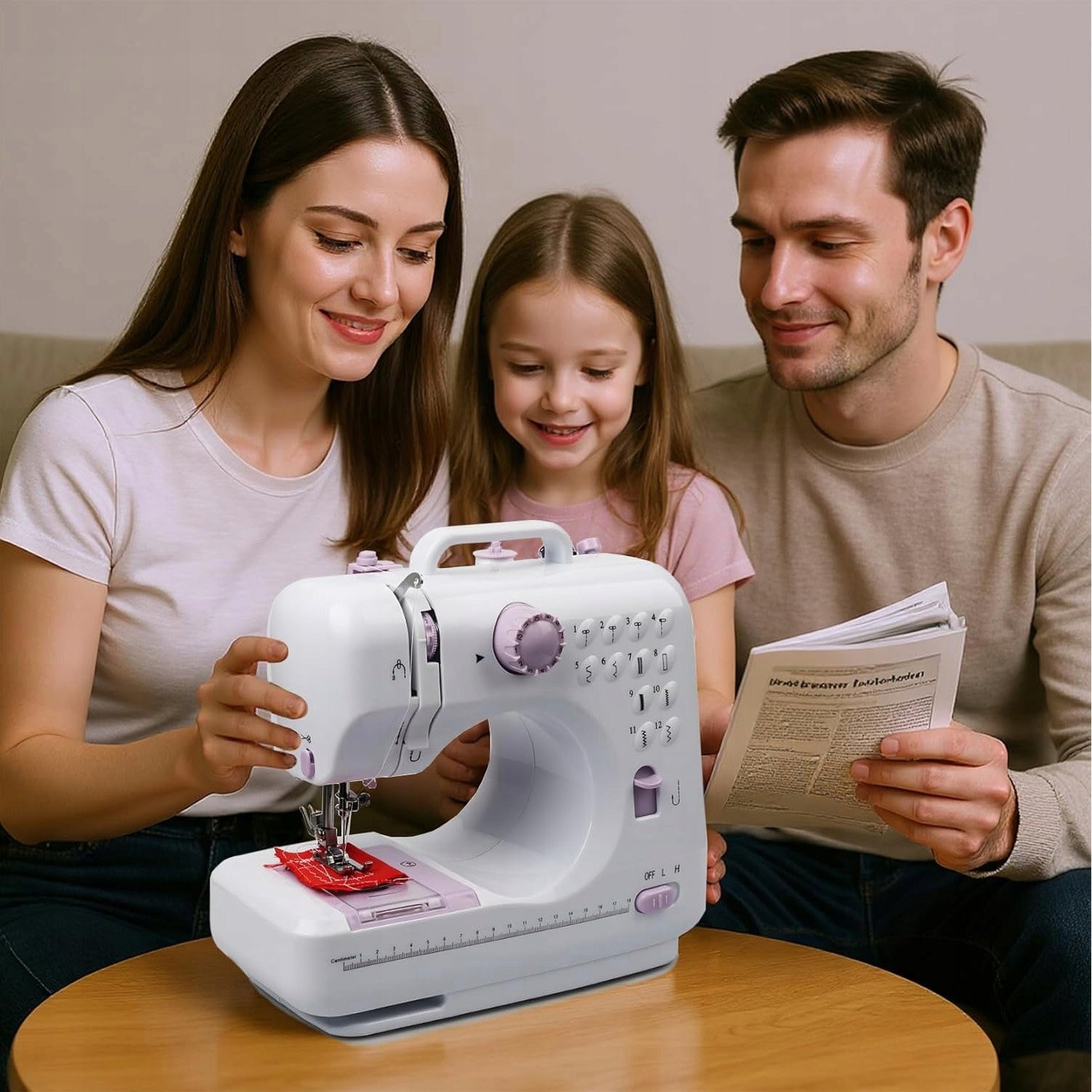 HOME PORTABLE MINI SEWING MACHINE THREAD NEEDLE POWER SUPPLY DRIVE 12 STITCHES Brand no brand