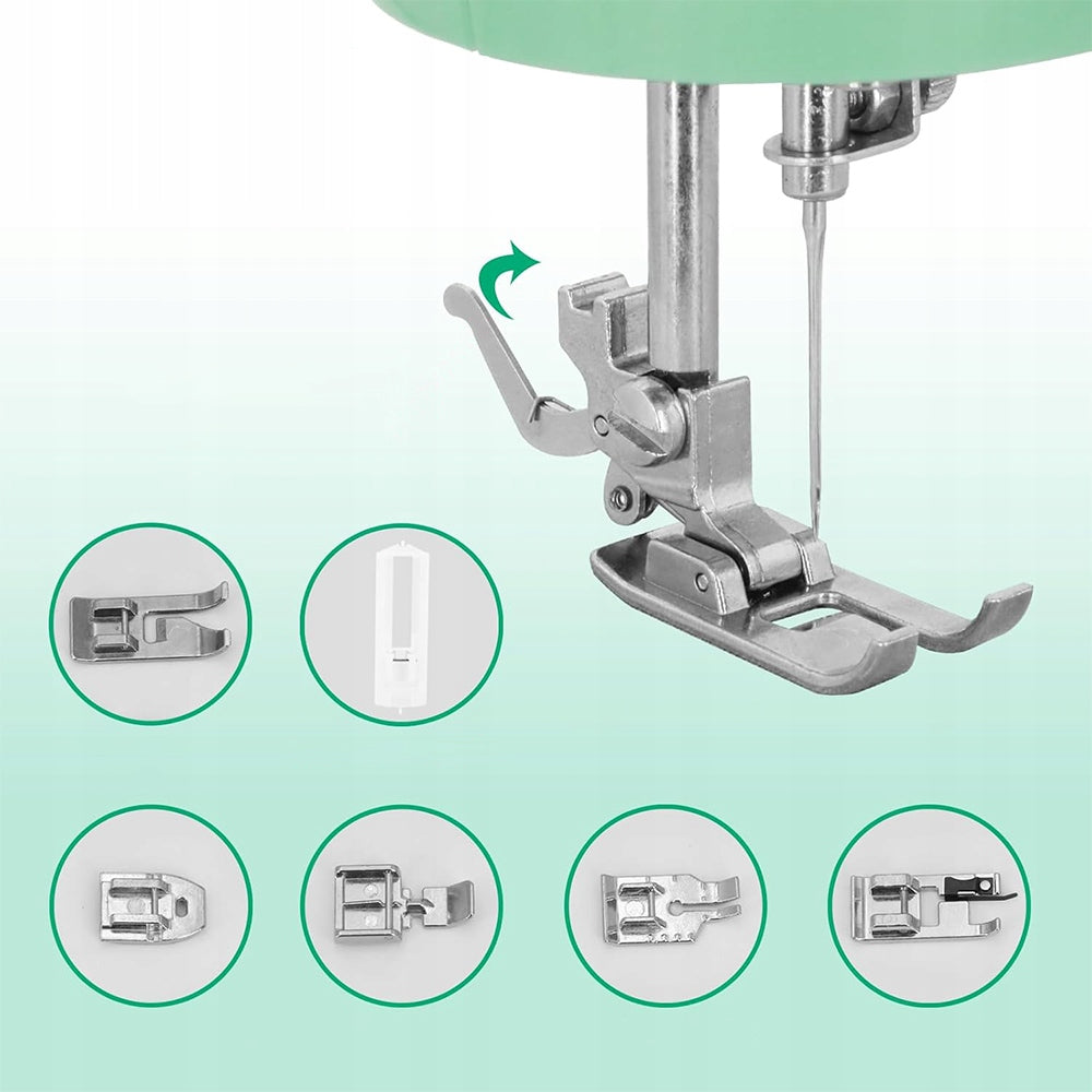 HOME SEWING MACHINE MECHANICAL EASY FOR CHILDREN 12 DESIGNS 2SPEEDS Dominant color white