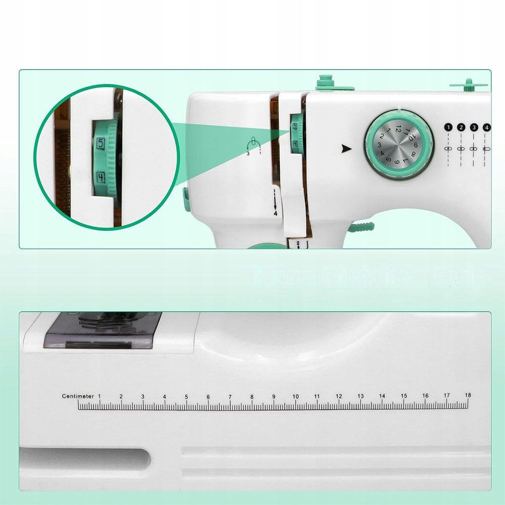 HOME SEWING MACHINE MECHANICAL EASY FOR CHILDREN 12 DESIGNS 2SPEEDS Number of stitches 16