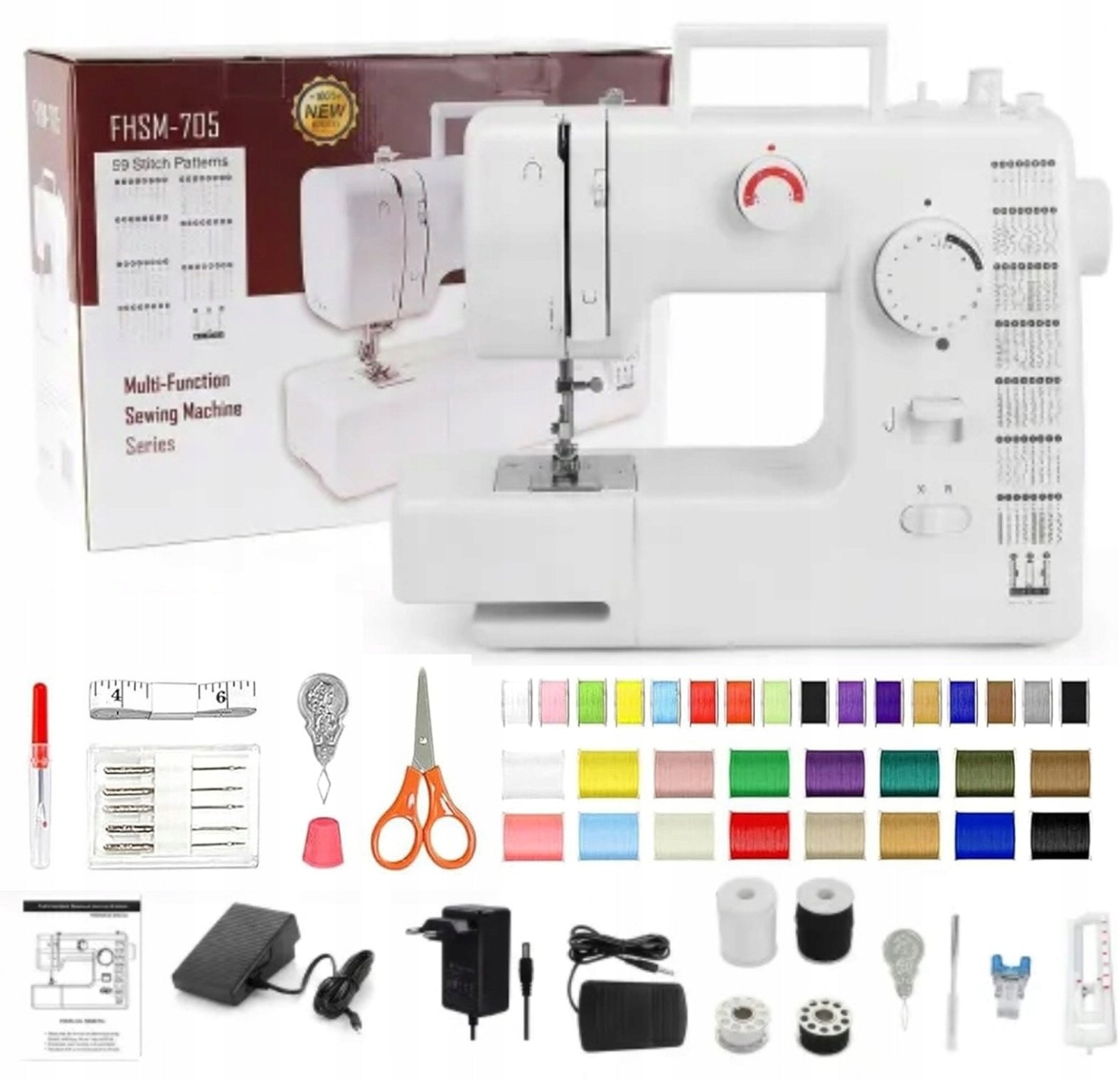 HOME SEWING MACHINE MECHANICAL SOLID 59 PROGRAMS +FREEBIES
