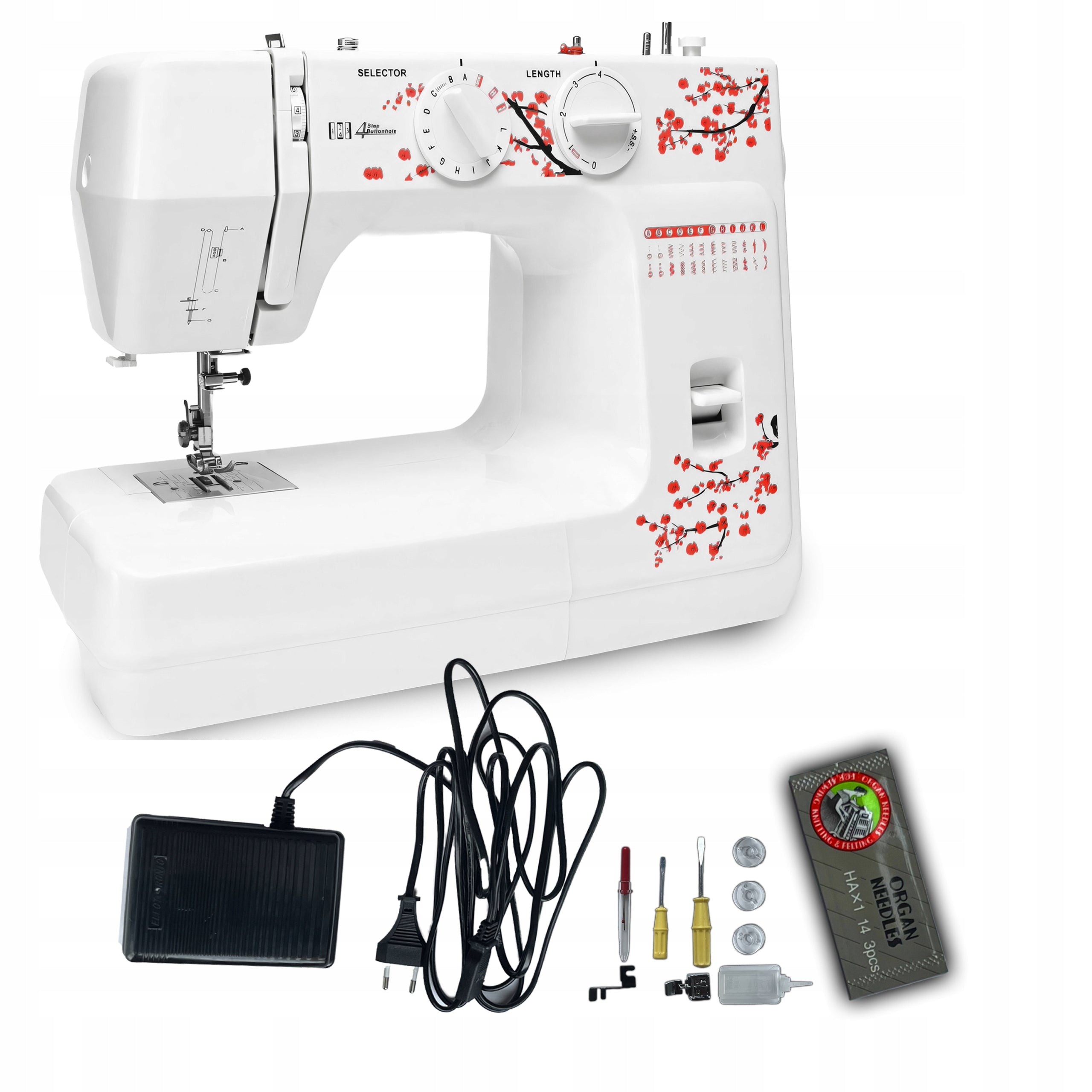HOME SEWING MACHINE STRONG ADJUSTABLE 48X STITCH PATTERNS + ACCESSORIES Model Maszyna do szycia Retoo