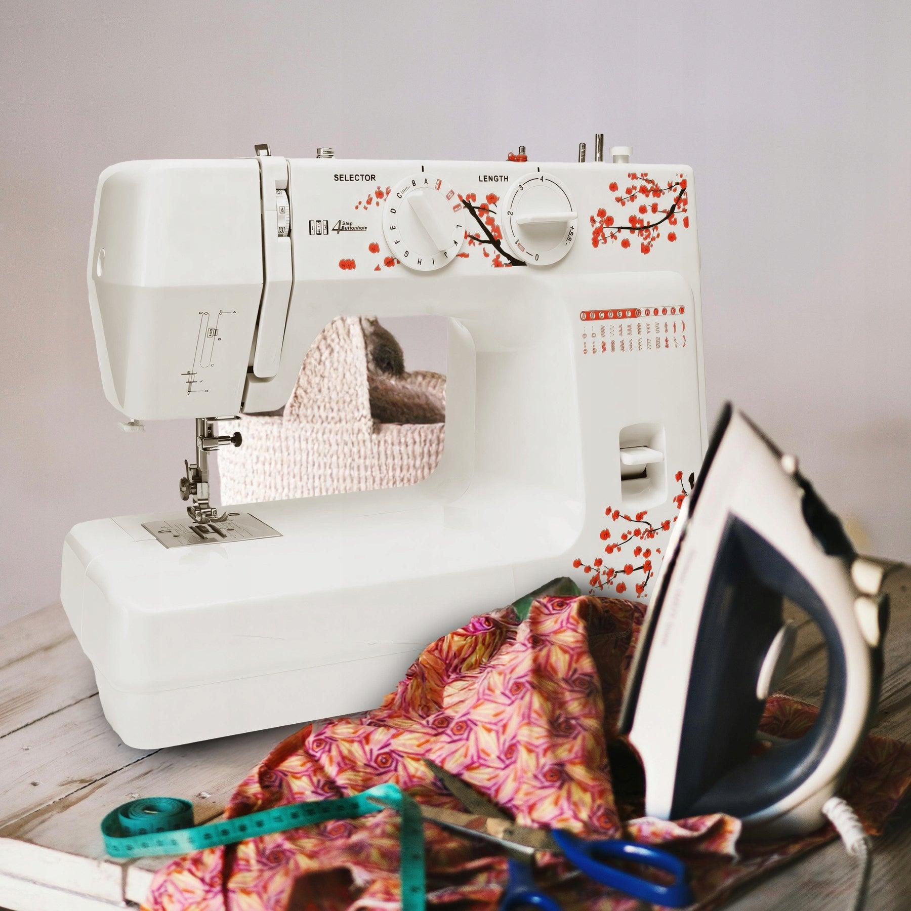 HOME SEWING MACHINE STRONG ADJUSTABLE 48X STITCH PATTERNS + ACCESSORIES Number of stitches 48