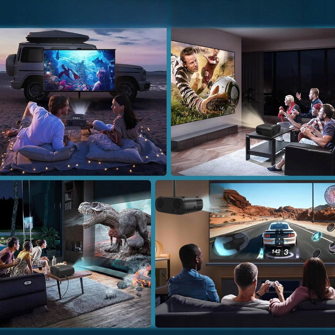 HOME THEATER PROJECTOR Nigecue C16 1080p 800 ANSI WiFi Bluetooth Zoom Model C16