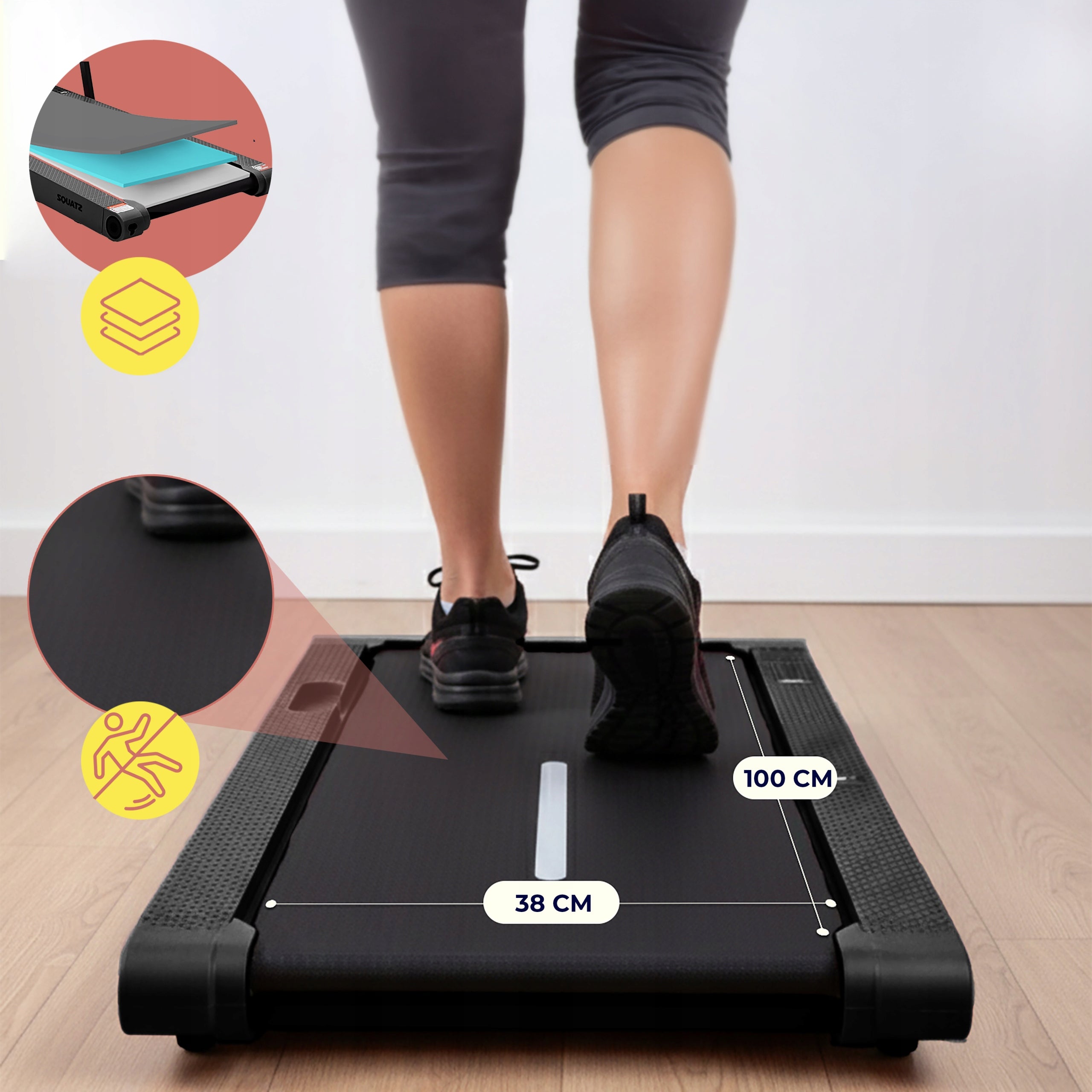HOME TREADMILL ELECTRIC FOLDING VIBRATION FUNCTION WALKING PAD BLACK Model other