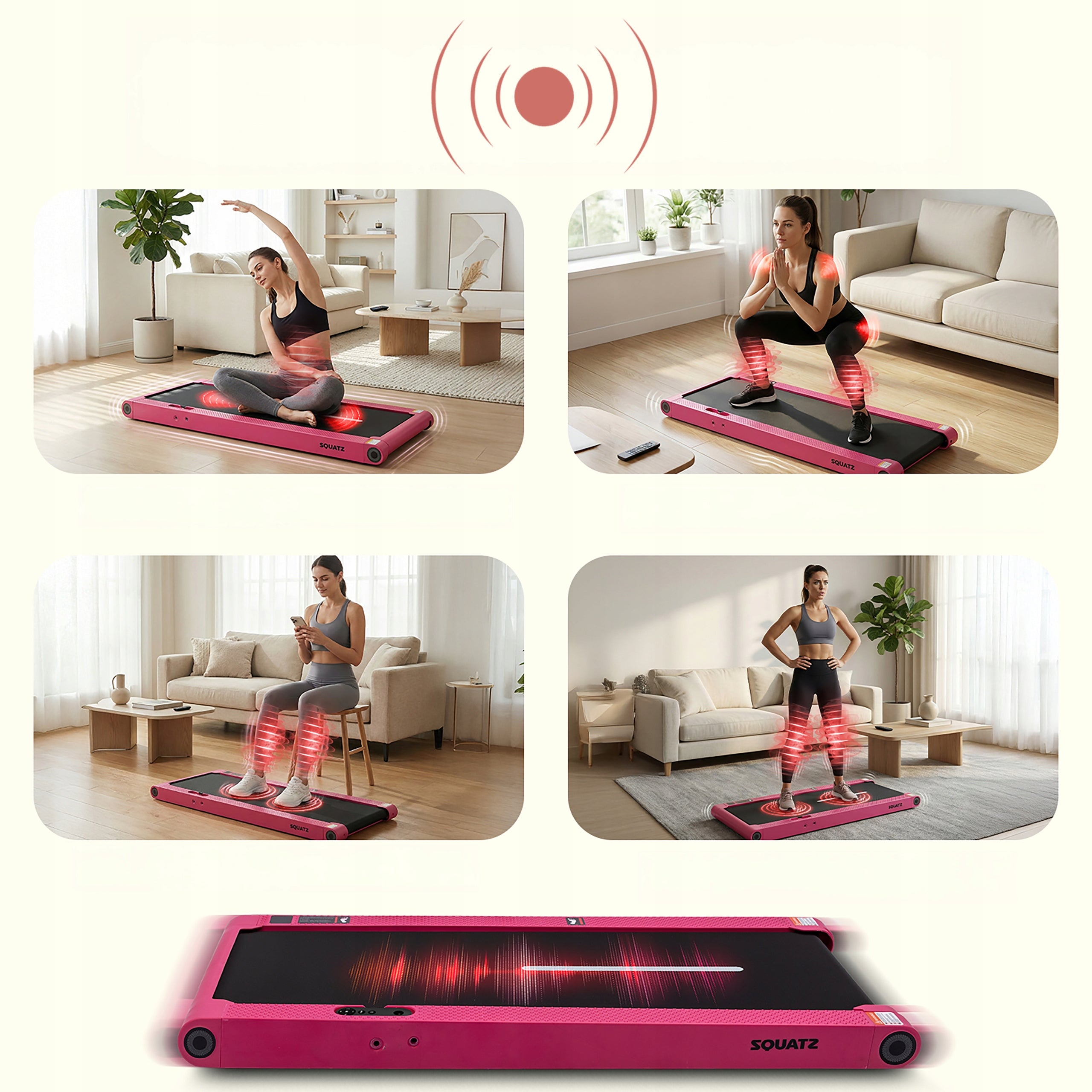 HOME TREADMILL ELECTRIC FOLDING VIBRATION FUNCTION WALKING PAD PINK Manufacturer code SQWPVH15PK