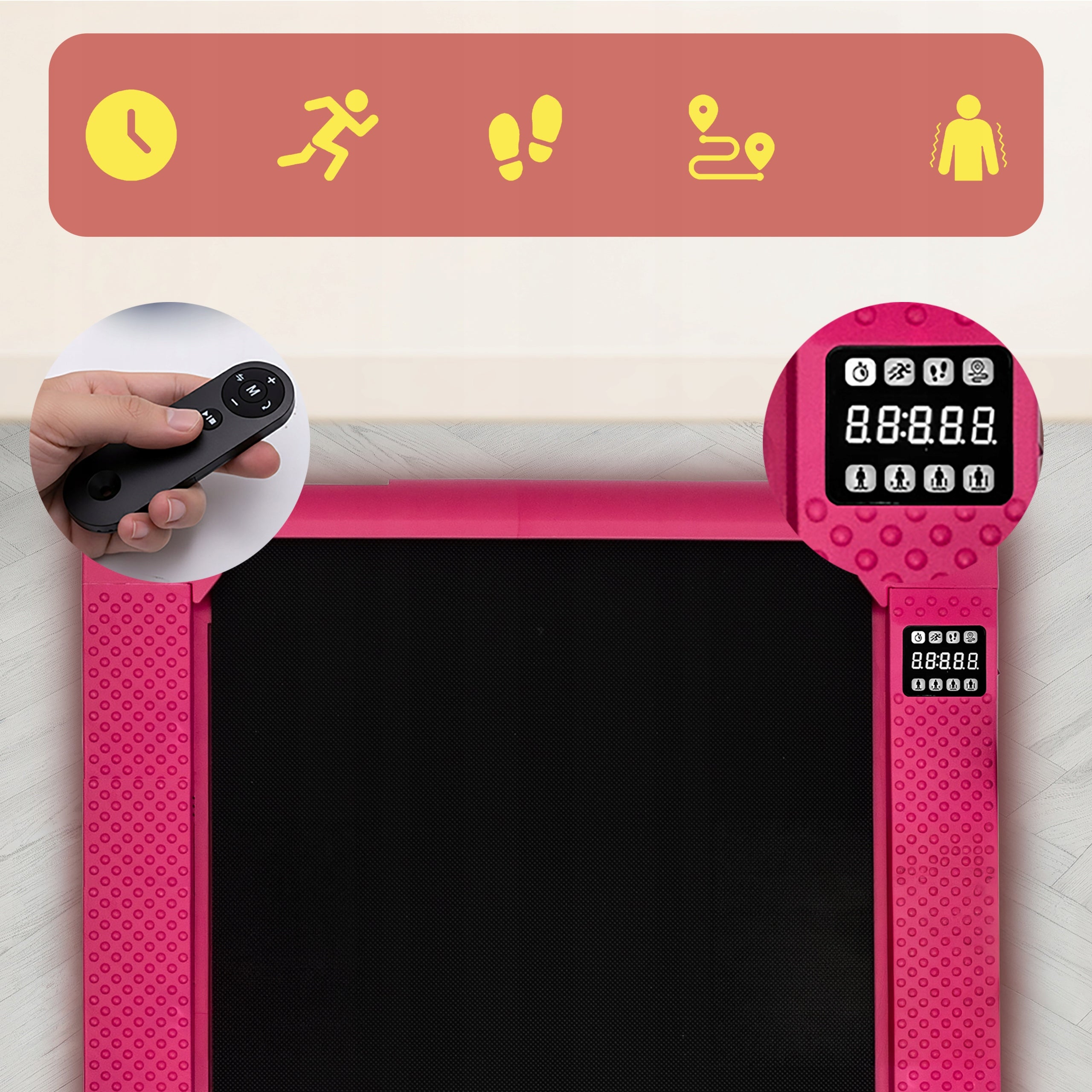 HOME TREADMILL ELECTRIC FOLDING VIBRATION FUNCTION WALKING PAD PINK Model other