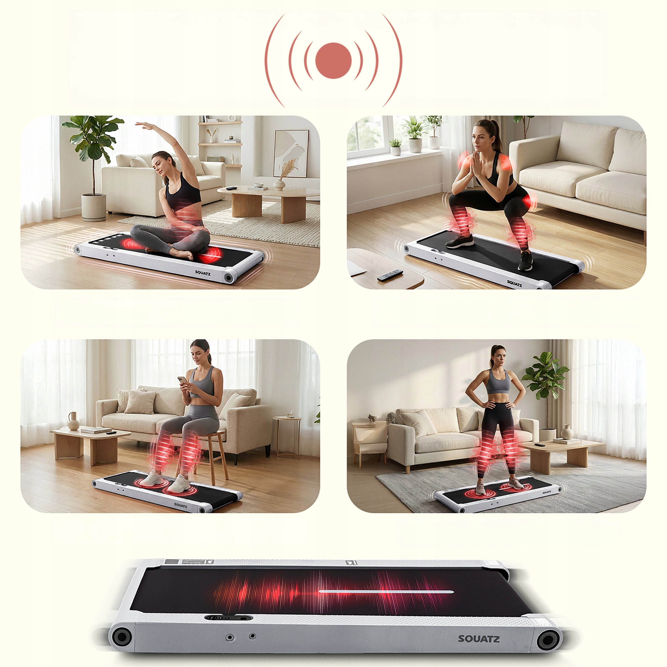 HOME TREADMILL ELECTRIC FOLDING VIBRATION FUNCTION WALKING PAD WHITE Manufacturer code SQWPVH15WH