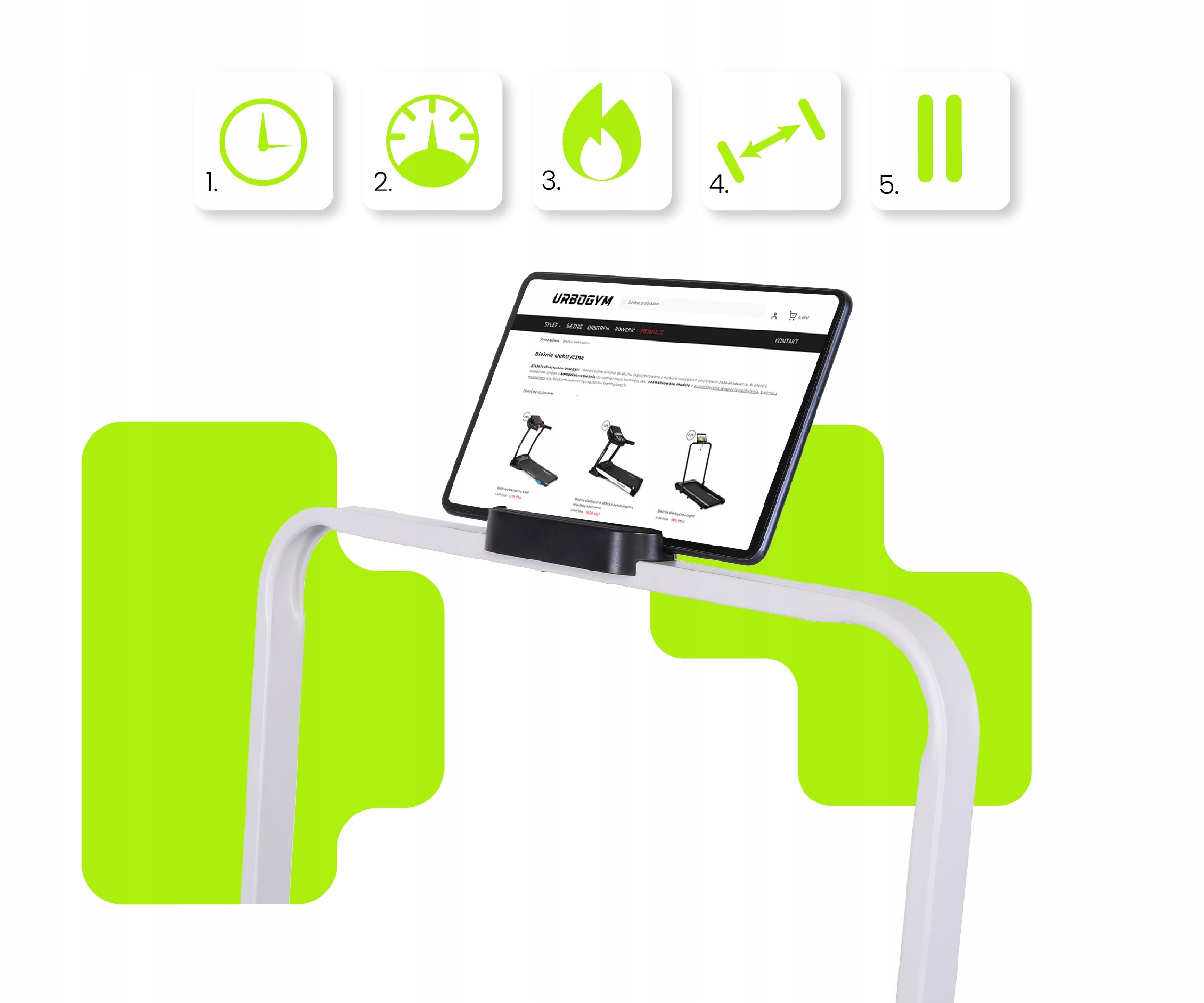 HOME TREADMILL WALKING PAD FOLDING ELECTRIC Yukino 6 km/h to 110 kg Measurements training duration distance speed burned calories