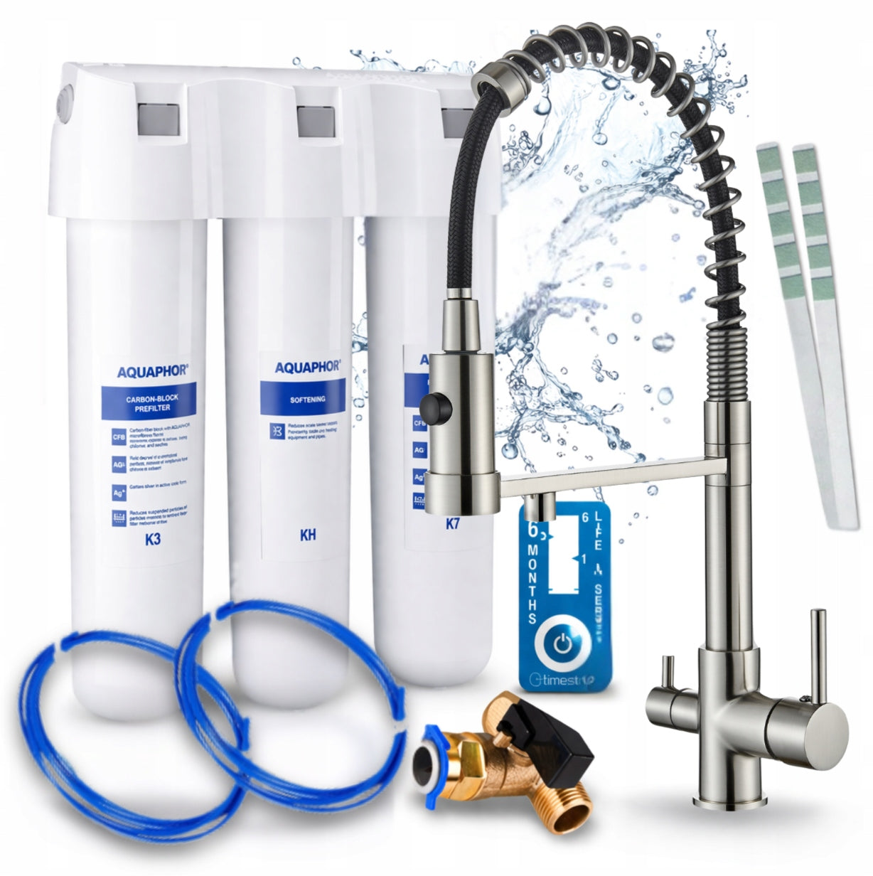 HOME WATER FILTRATION SYSTEM AQUAPHOR CRYSTAL H AND TAP FOR WATER FILTER