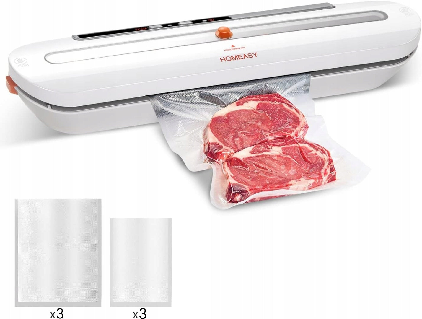 HOMEASY Vacuum Welding Machine for Dry Food, BPA Free White