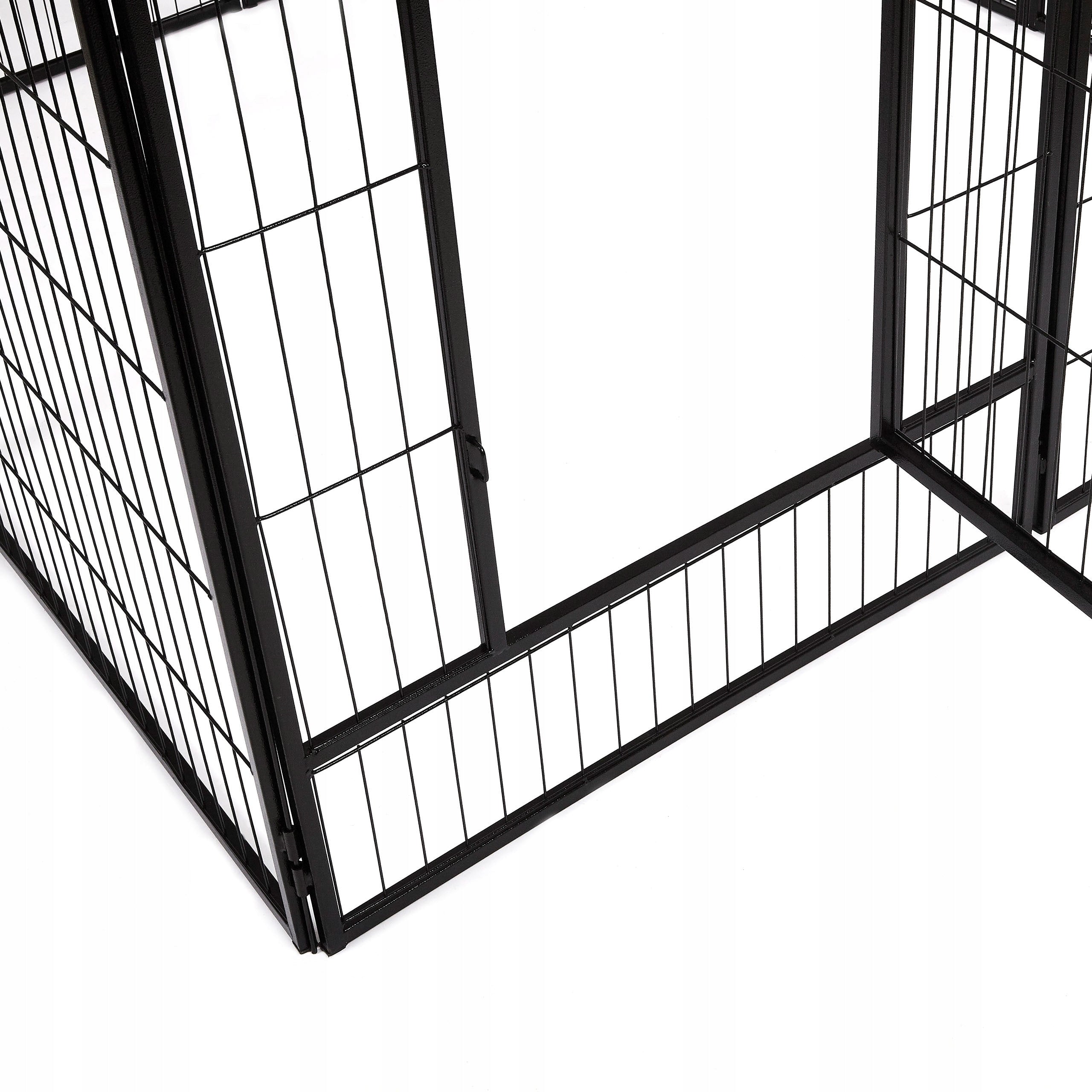 HOMEPEN PLAYPEN FOR PET METAL CAGE FOR HOME universal Trade name Kojec dla psa z progiem, L heavy - 8 paneli 77 × 101 cm