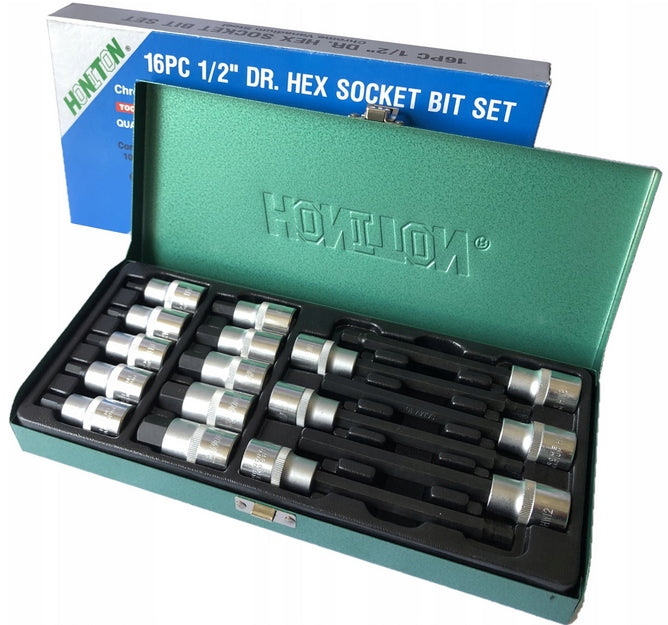 HONITON SOCKETS ALLEN WRENCHES 16EL 1/2'' 5-19MM