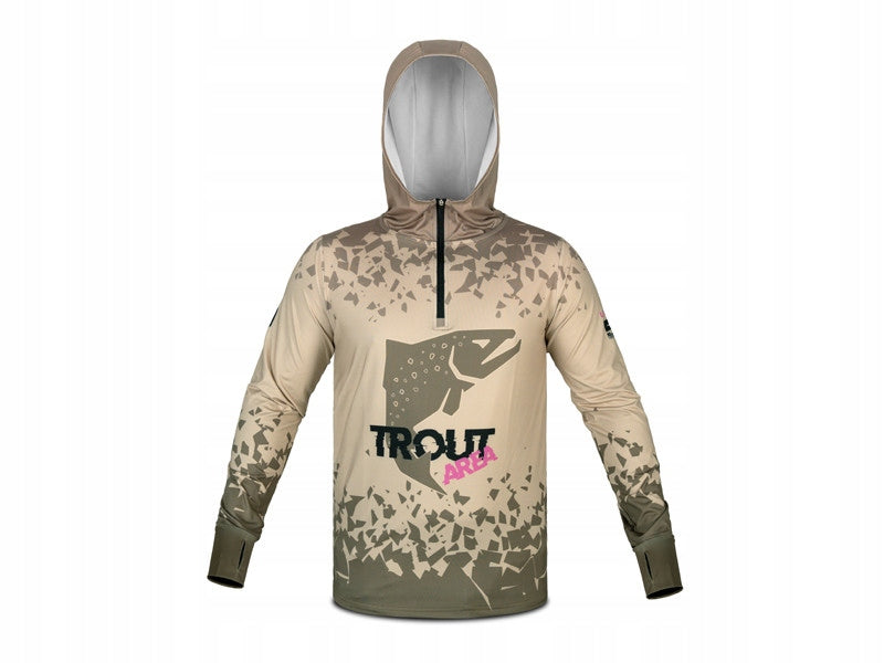 HOODIE DELPHIN UV ARMOR 50+ TROUT size M Brand Delphin