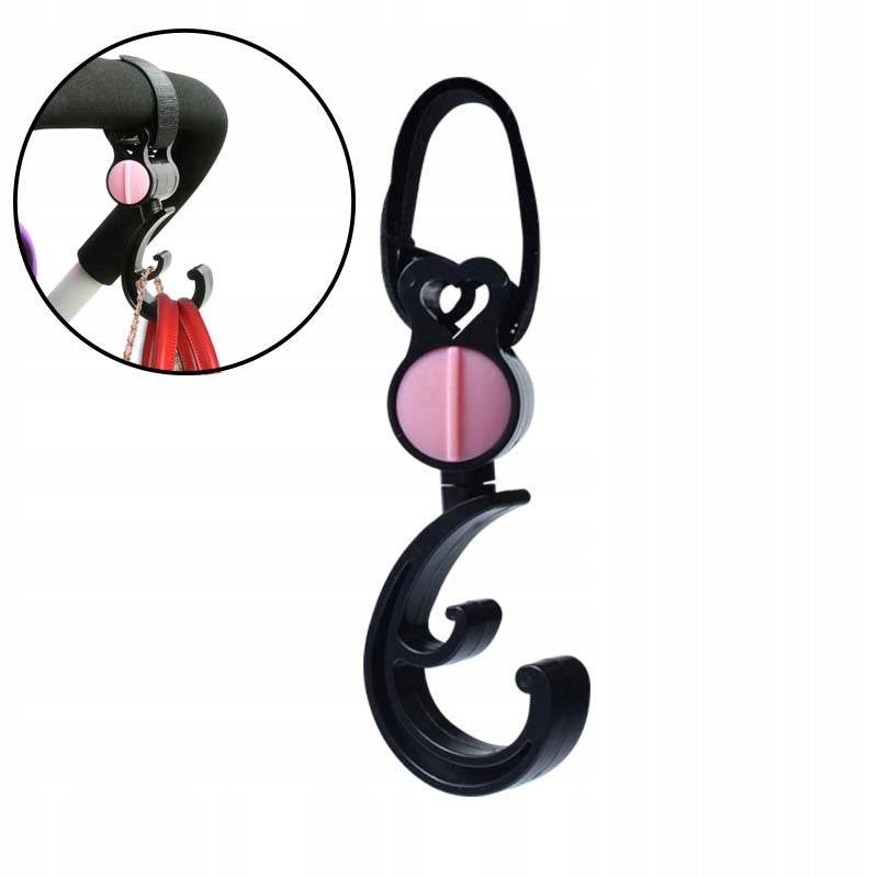 HOOK ATTACHED TO THE SHOPPING BAG FOR THE STROLLER STRONG VELCRO HOLDER