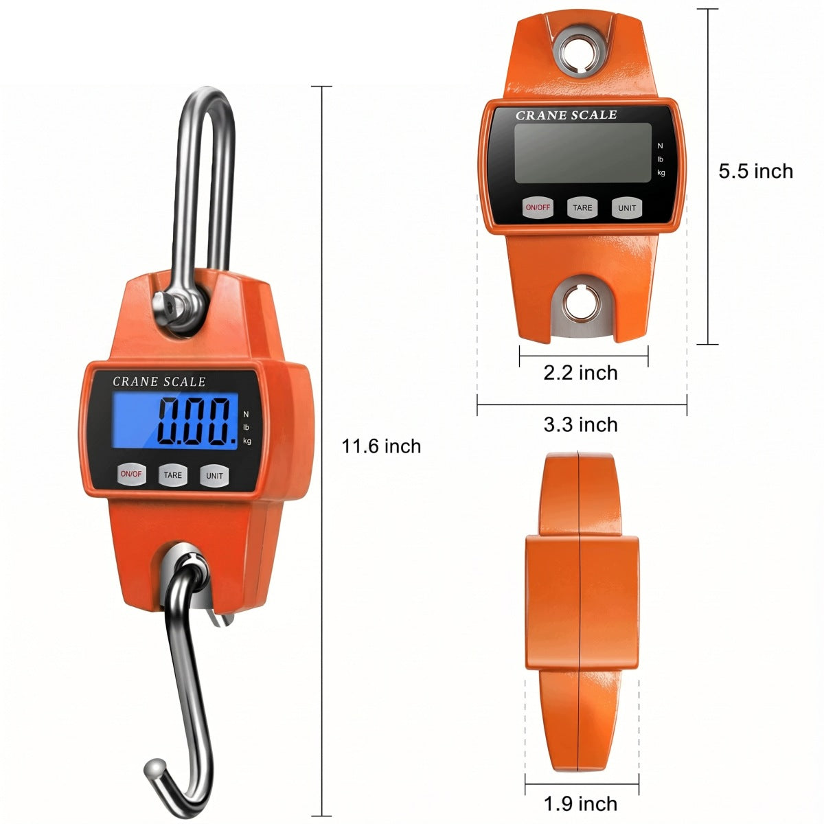 HOOK SCALE ELECTRONIC CRANE FISHING HANGING INDUSTRIAL UP TO 300 KG Manufacturer code 4048715813832
