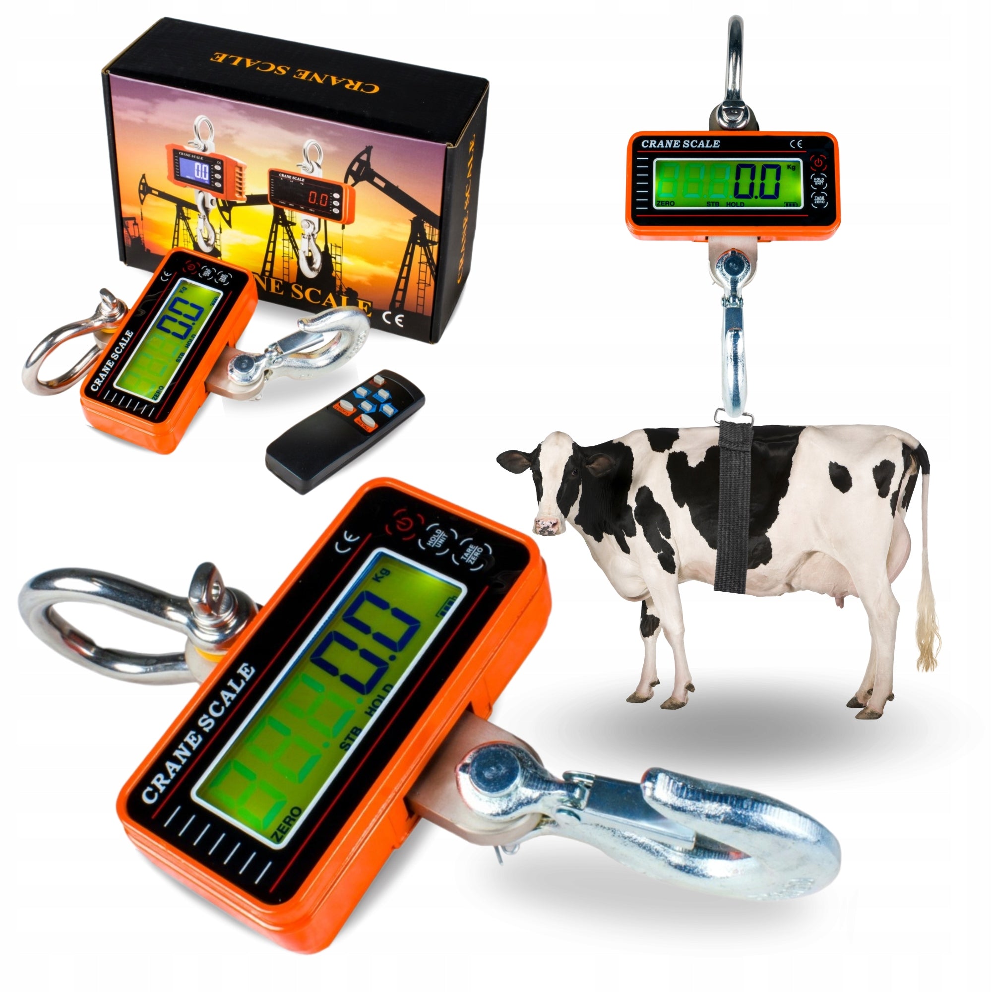 HOOK SCALE ELECTRONIC HANGING STORAGE 2T tons 2000kg LCD hook PILOT