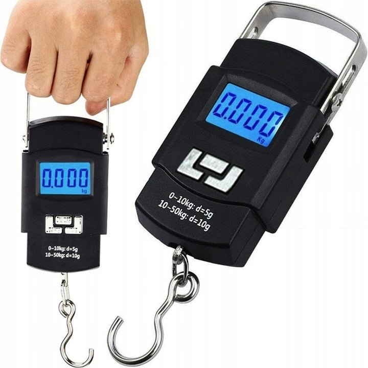 HOOK SCALE FISHING LUGGAGE TRAVEL LCD 50 kg HOOK HANDLE HANGING