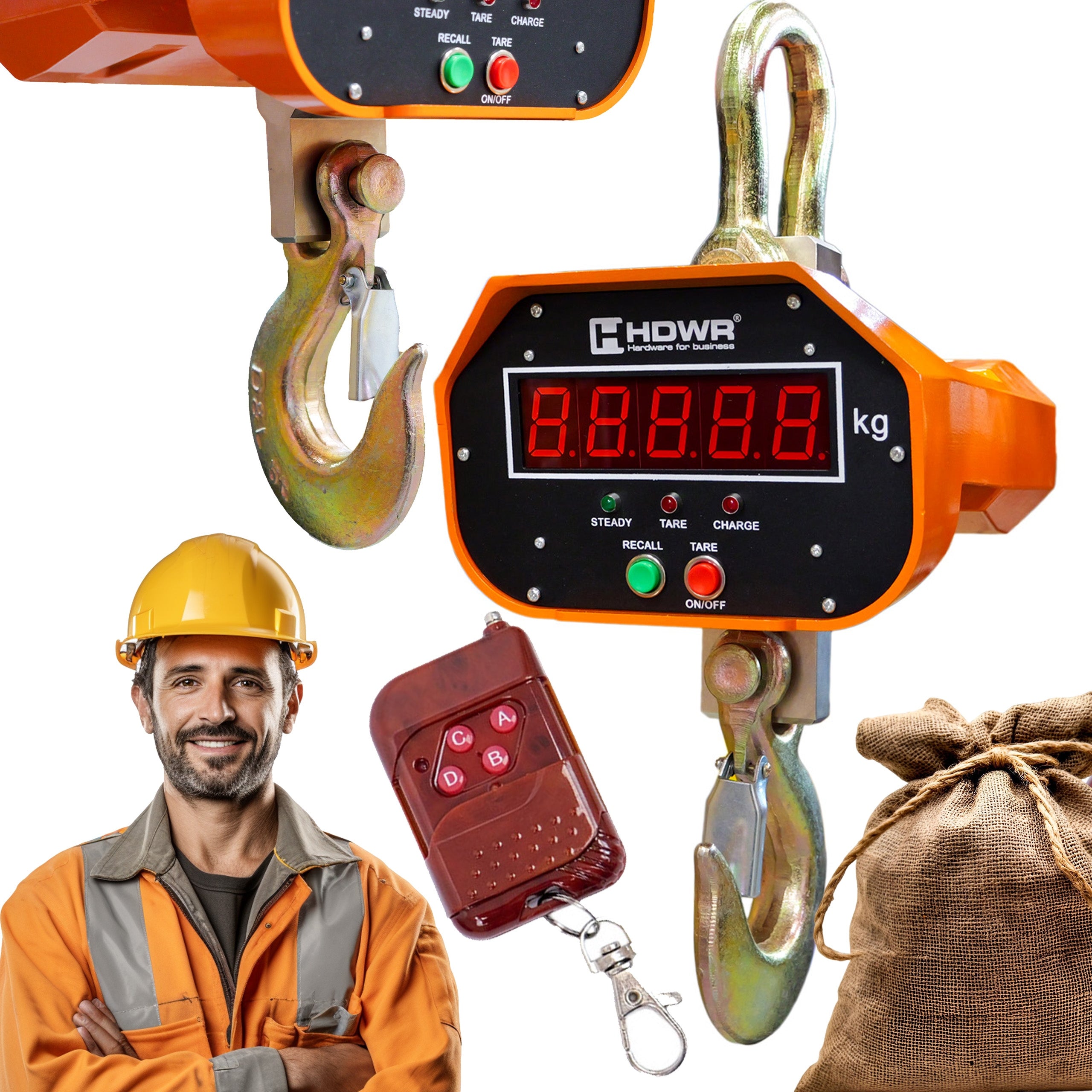 HOOK SCALE HANGING LIFTING CAPACITY 10 TONS SUSPENDED STORAGE WITH REMOTE CONTROL