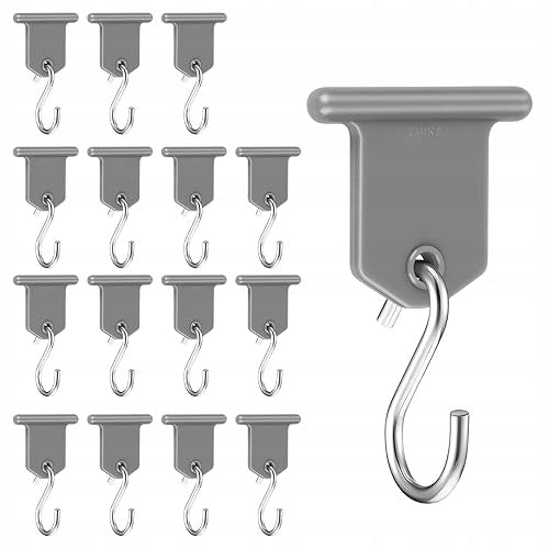 HOOKS FOR CAMPING AWNING STEEL S SHAPE CARAVAN CAMPING 16 PCS