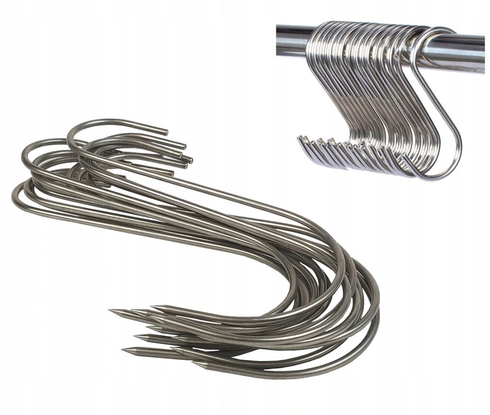 HOOKS FOR SMOKING MEAT AND SAUSAGES SMOKING HOOKS 15 PCS STAINLESS STEEL