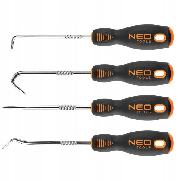 HOOKS SET OF 4 PCS 150 MM CR-V TPR ERGONOMIC NEO TOOLS 04-231