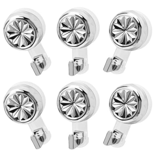 HOOKS WALL SUCTION CUPS WITHOUT DRILLING STRONG 10 KG METAL 6 PCS METAL Brand no brand
