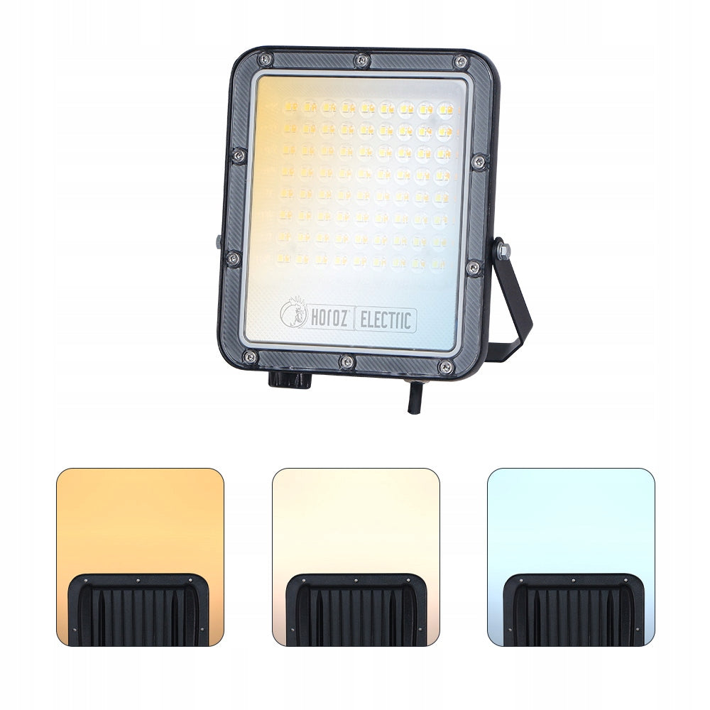 HOROZ LED Floodlight Halogen Lamp PALLAS 50W 3CCT Outdoor IP65 Packaging status original