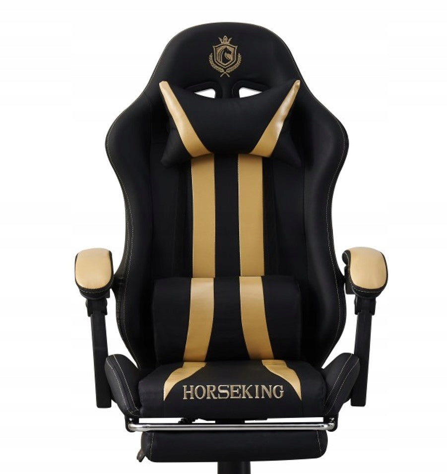 HORSEKING GAMING CHAIR WITH SWIVEL FOOTREST FOR PLAYING CHAIR MS45 GOLD Manufacturer code MS45 ZŁOTY