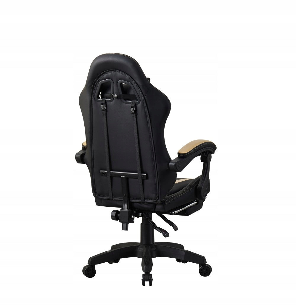 HORSEKING GAMING CHAIR WITH SWIVEL FOOTREST FOR PLAYING CHAIR MS45 GOLD Maximum seat height 47 cm