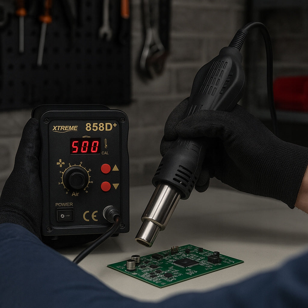 HOT AIR SOLDERING STATION HOTAIR SOLDERING IRON 800W + TIPS Manufacturer code 53-011#