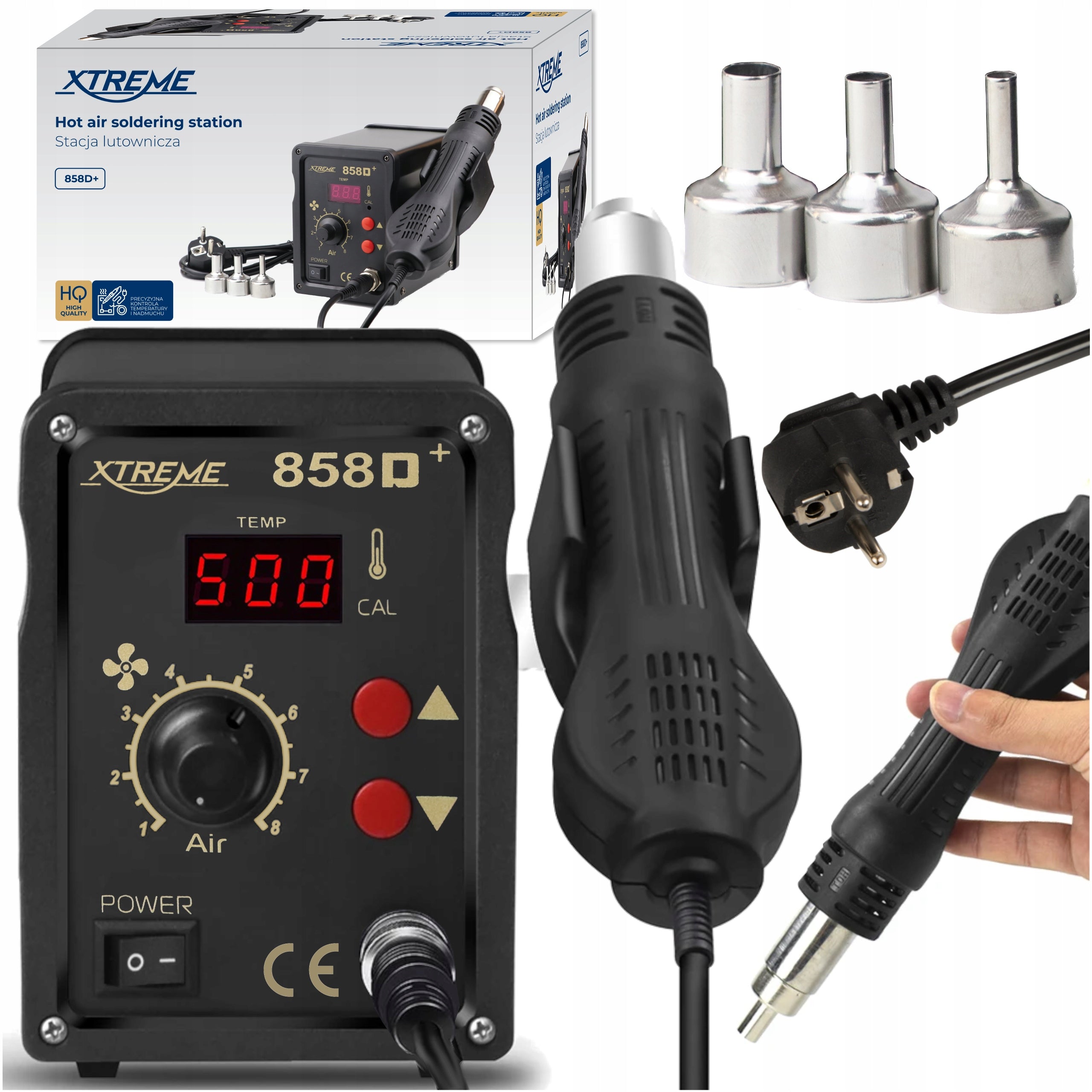 HOT AIR SOLDERING STATION HOTAIR SOLDERING IRON 800W + TIPS
