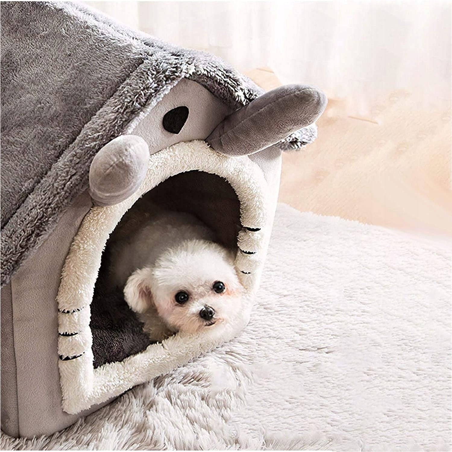HOUSE with ears for cat dog BED 2in1 M I154 Product width 32 cm