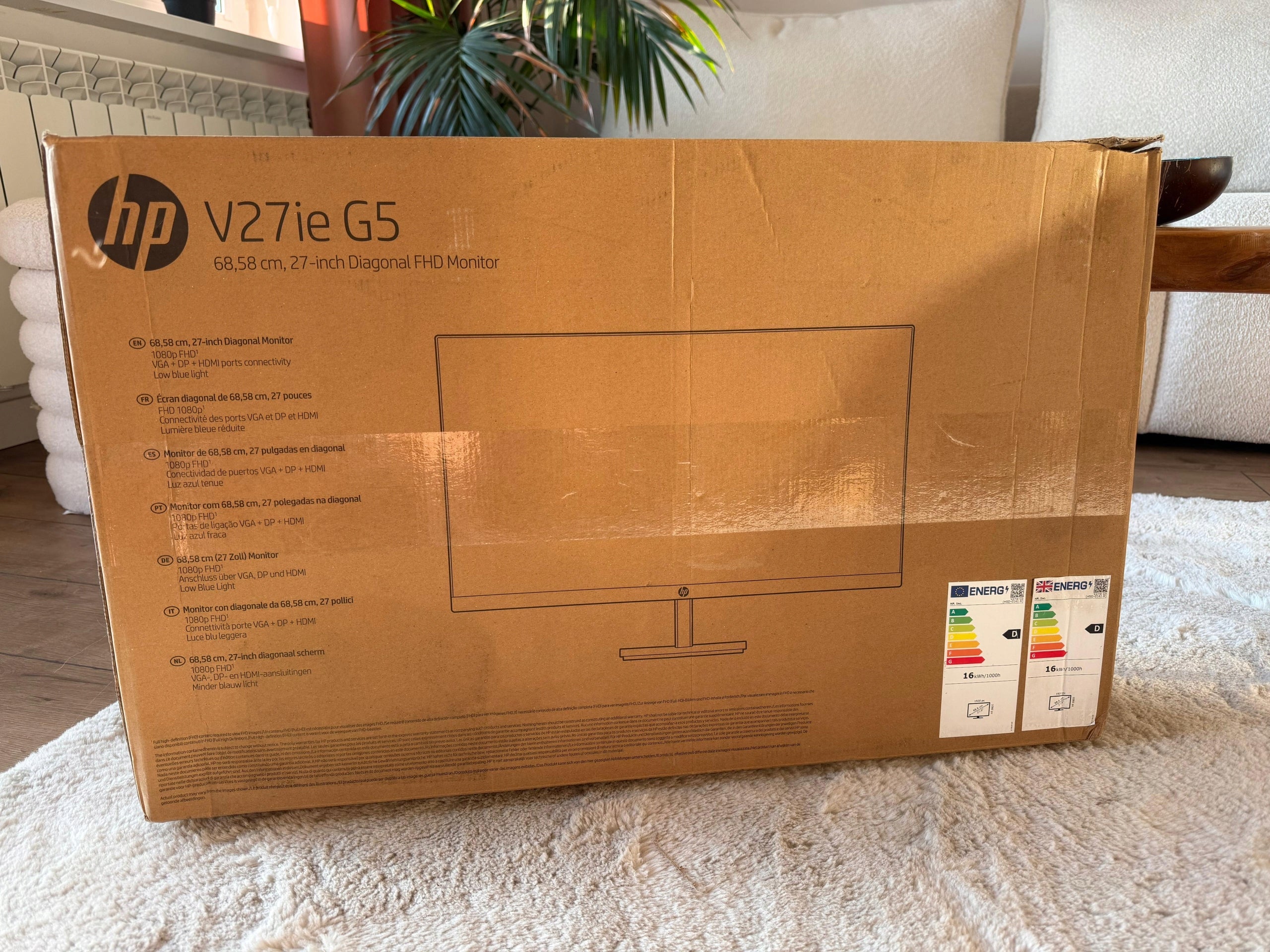 HP V27ie G5 27" 1920x1080px IPS monitor Brand HP